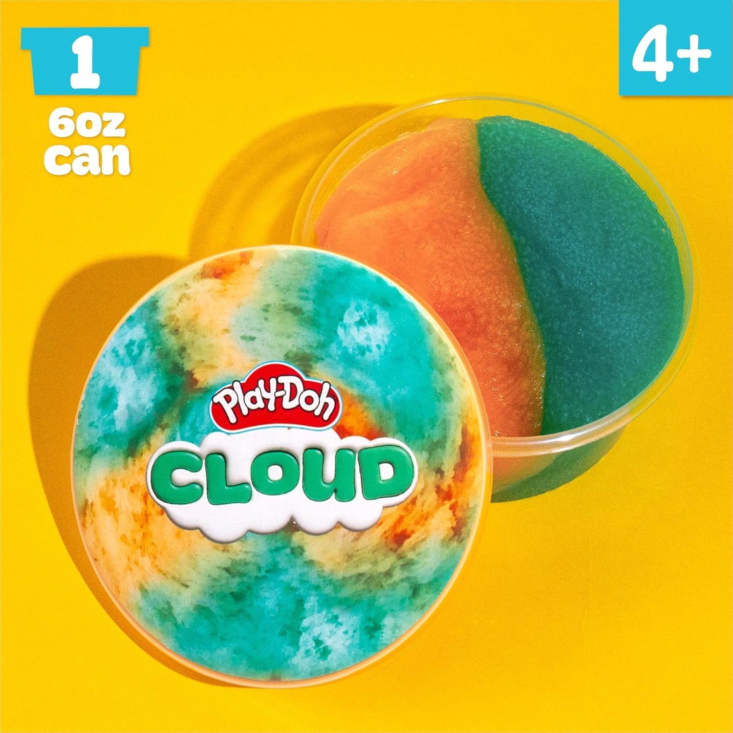 Play-Doh Cloud – Teal & Orange Coconut Scent  170 g Resealable Can