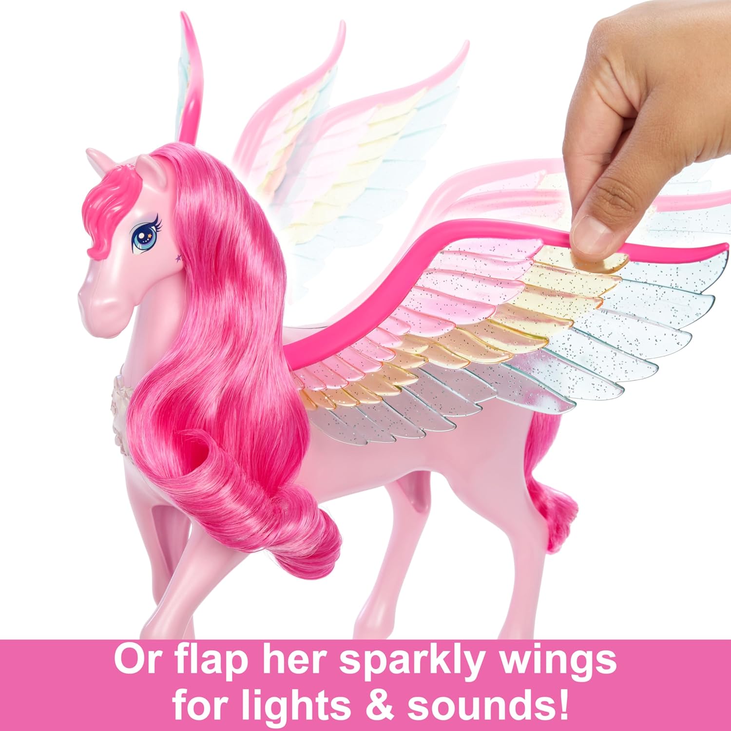 Barbie Pegasus Pink Winged Horse Toy | Inspired by Barbie A Touch of Magic | Ages 3+