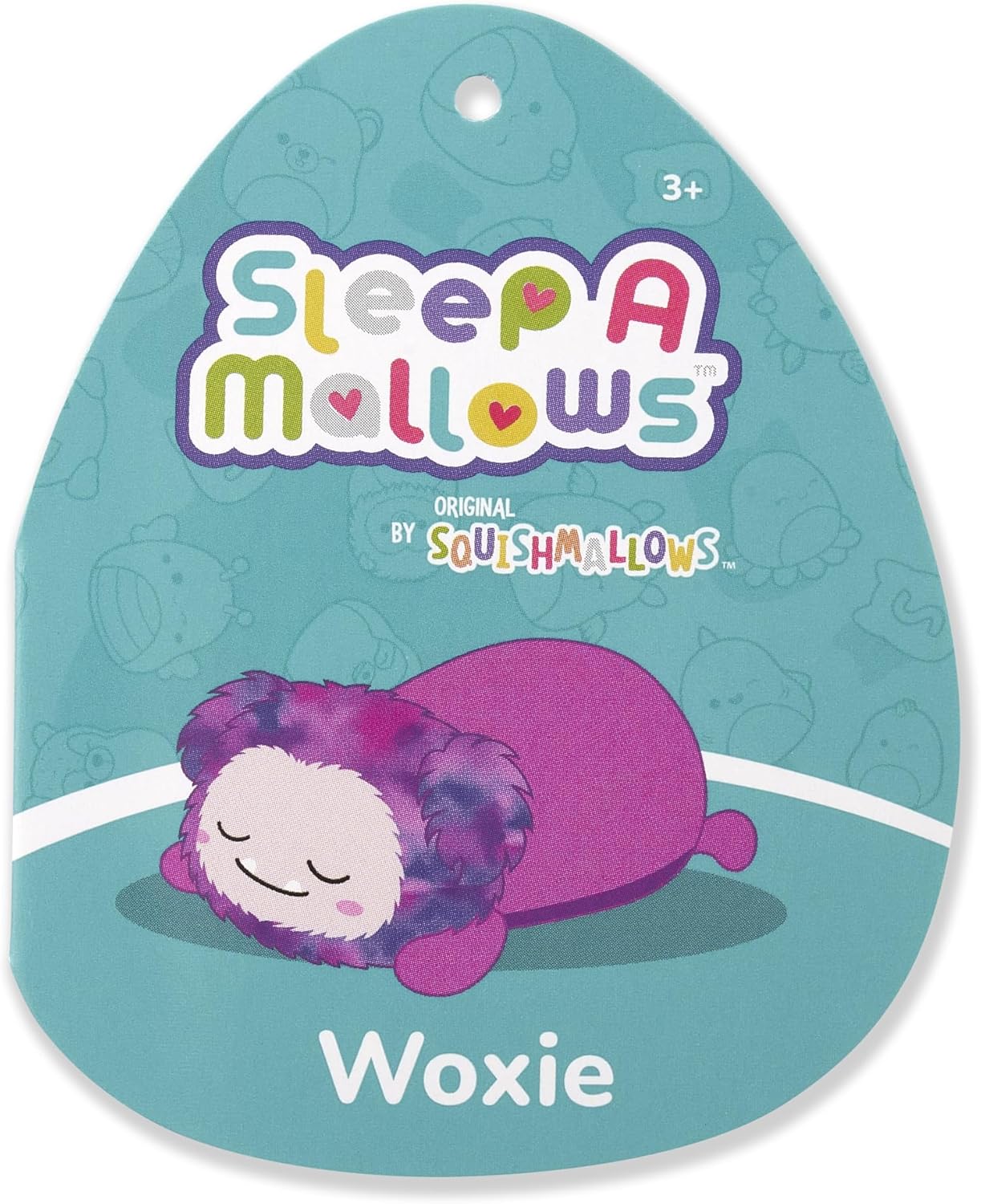 Squishmallows Fuzz-A-Mallows Woxie The Magenta Bigfoot Sleepamallows