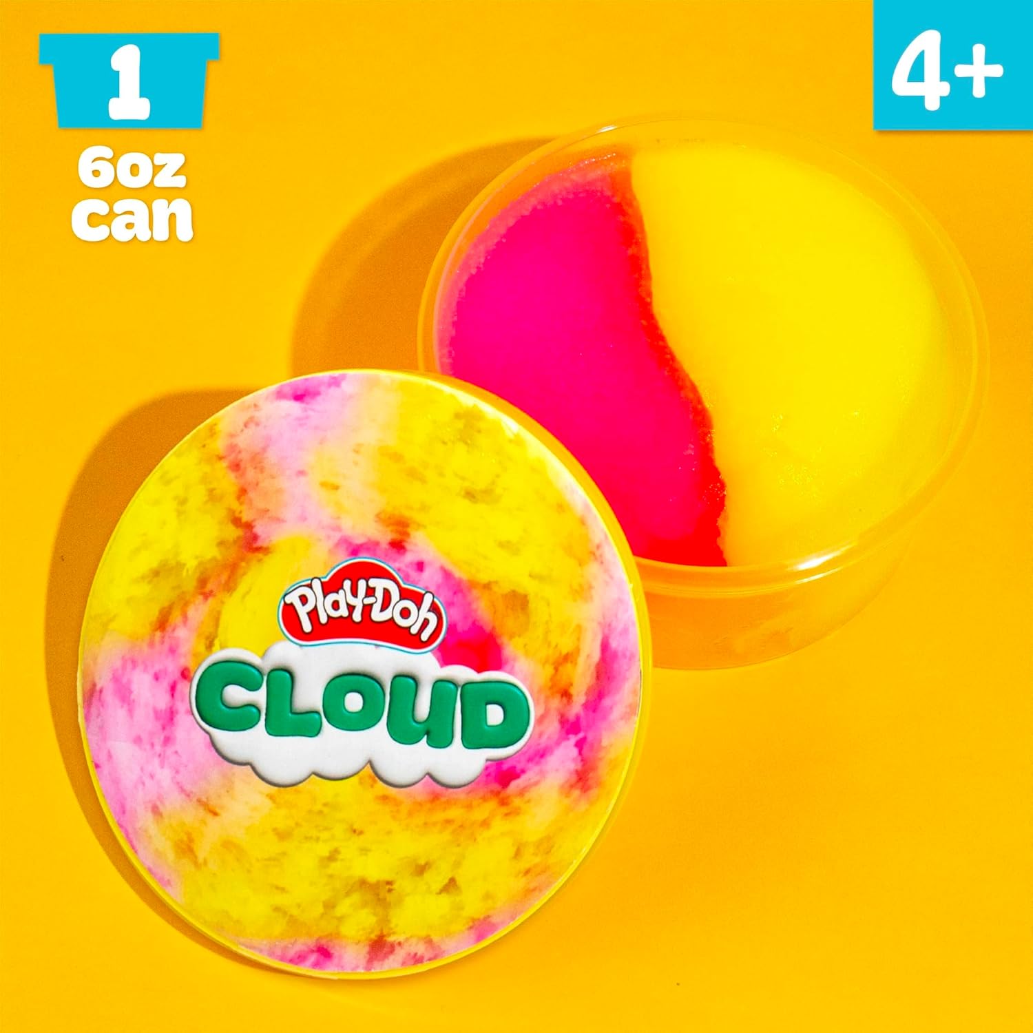 Play-Doh Cloud, Pink & Yellow, Lemonade Scent, Single Can 170g