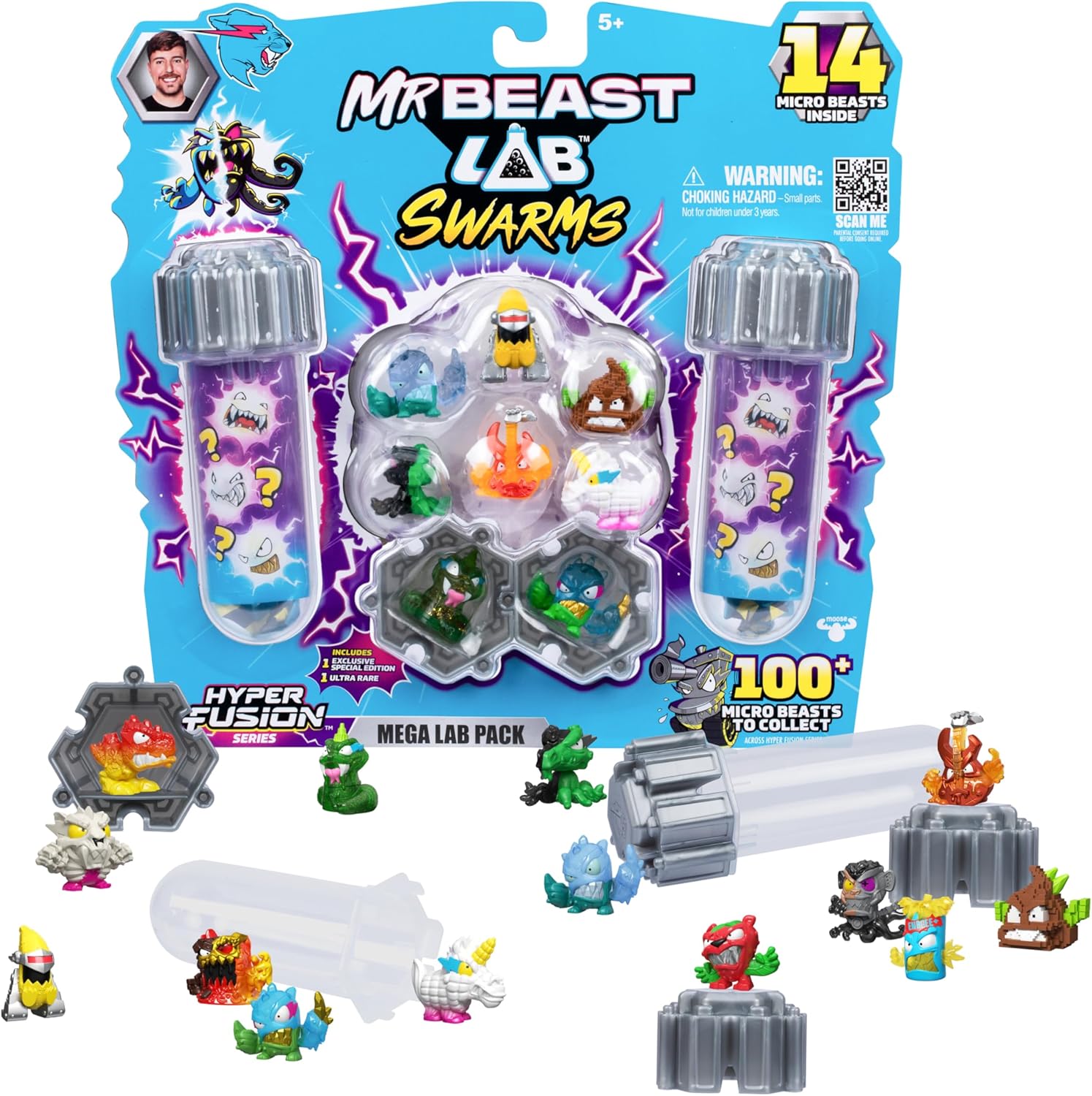 MrBeast Lab Swarms Series 3 – Hyper Fusion Series 14-Pack: Biting Hot Sauce Edition | Mix, Fuse & Ignite the Experiment!