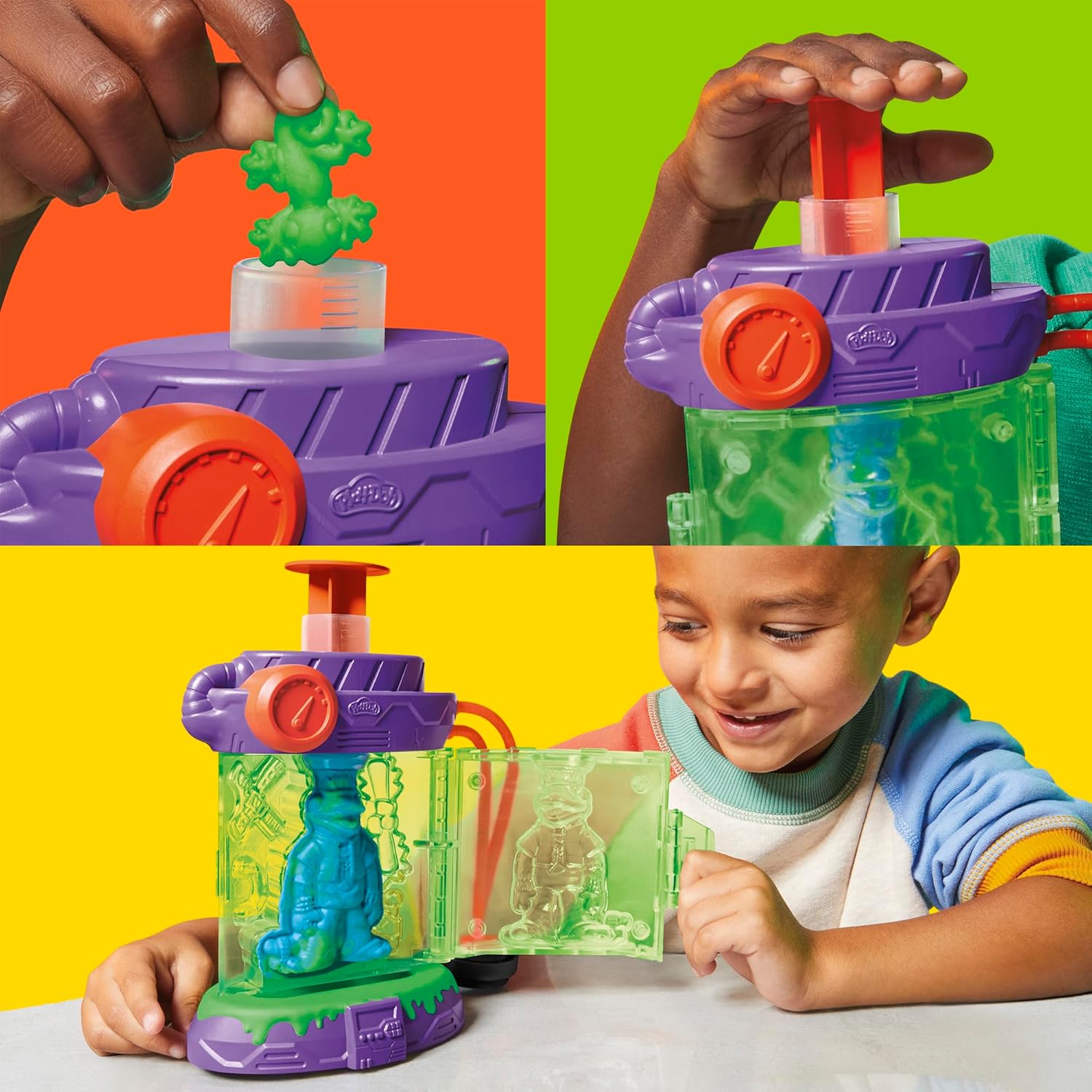 Play-Doh Teenage Mutant Ninja Turtles Mutation Station Spielset | Bendy Donatello Figur & Mondo Gecko Maker | Spielzeug für Kinder ab 4 Jahren