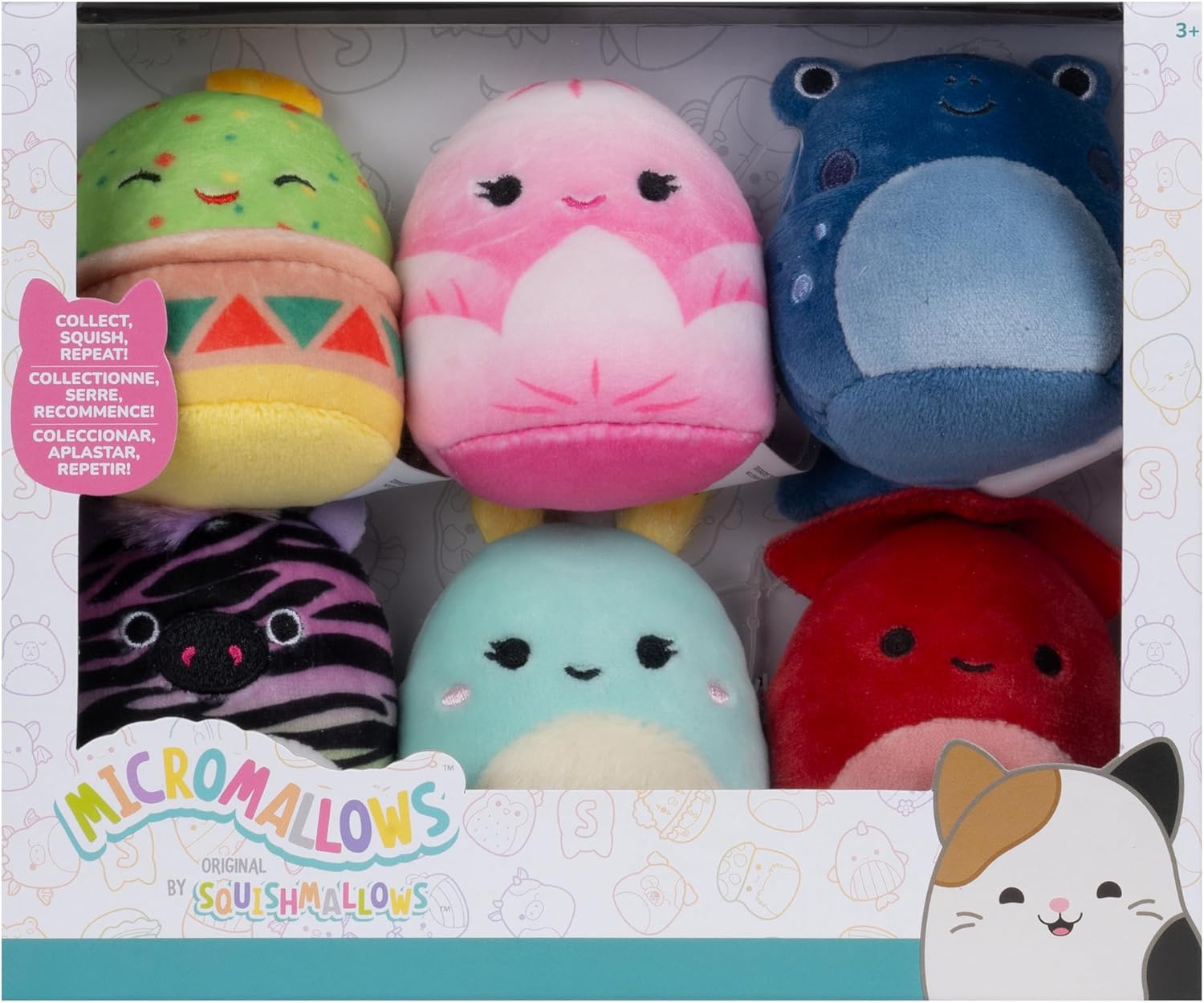 Squishmallows Micromallows Plush 6-Pack (Altman, Connie, Gideon, Safiyah, Elin, Agnolo)
