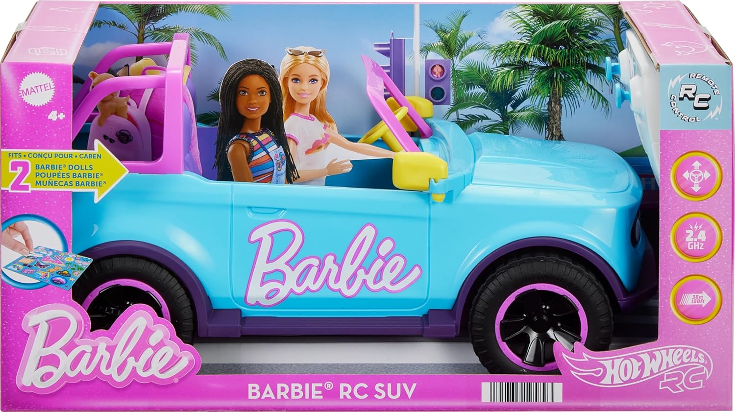 Hot Wheels Barbie RC SUV | Remote-Control Pink Vehicle for Barbie Dolls | Ages 3+