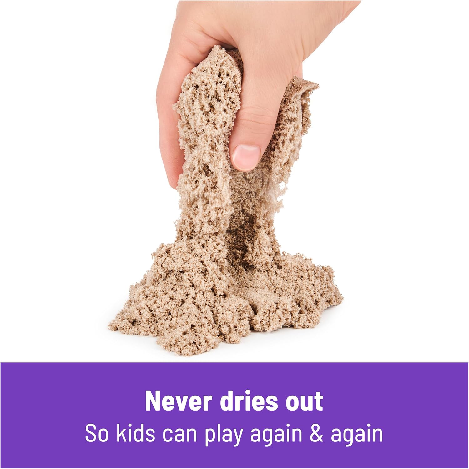 Kinetic Sand, Folding Sand Box with 907g Play Sand, 7 Molds & Tools