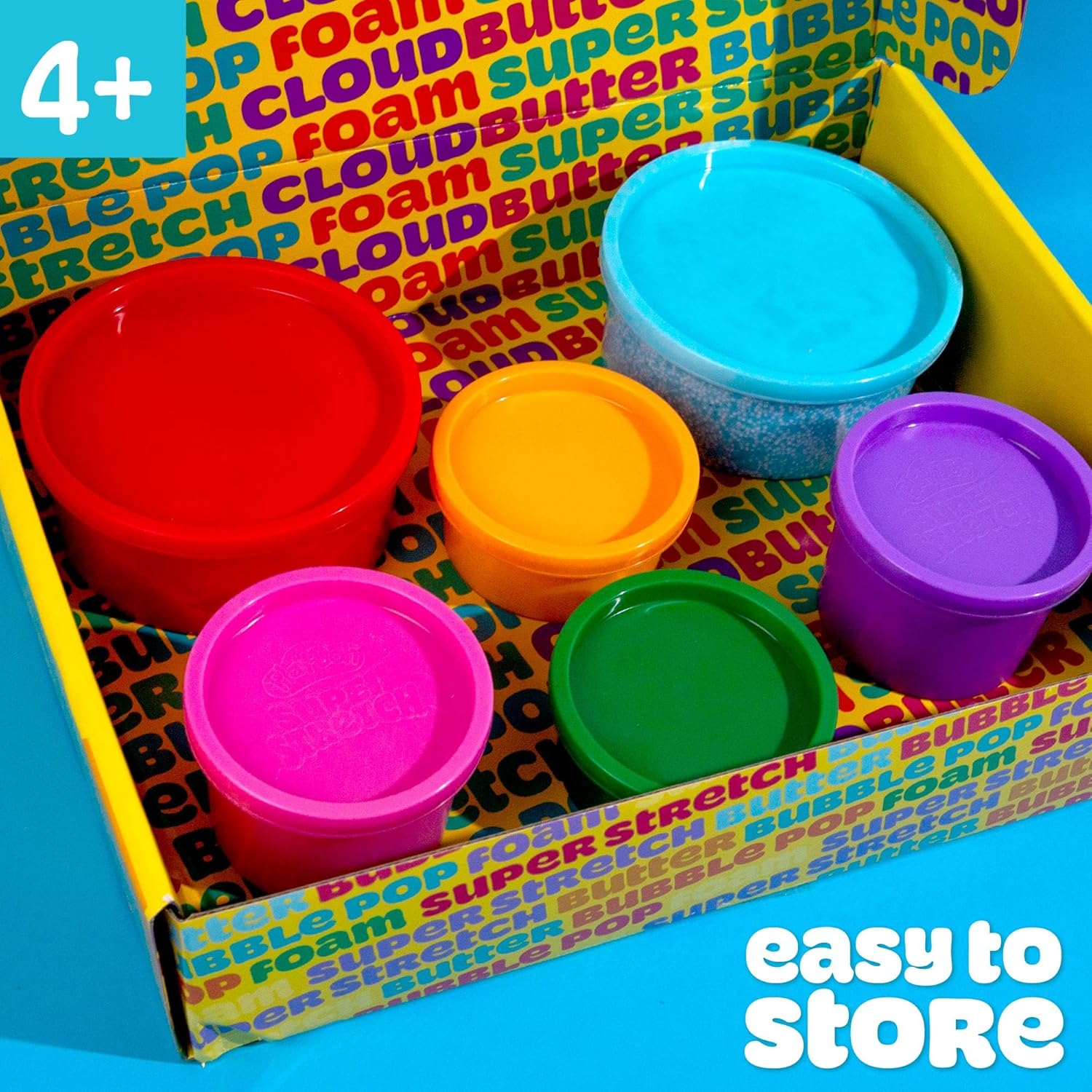 Play-Doh 6 verschiedene Mischungen-Paket | Super Stretch, Schaum, Butter und Wolke | Duftendes Sinnesspielzeug für Kinder ab 3 Jahren