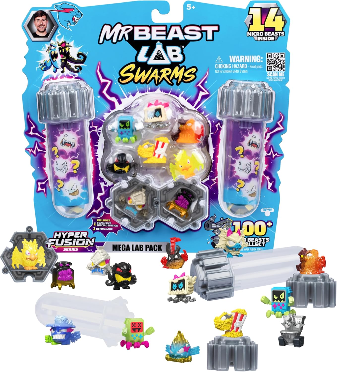 MrBeast Lab Swarms Series 3 – Hyper Fusion Series 14-Pack: Milk Bones Edition | Fuse, Build & Unleash the Chaos!