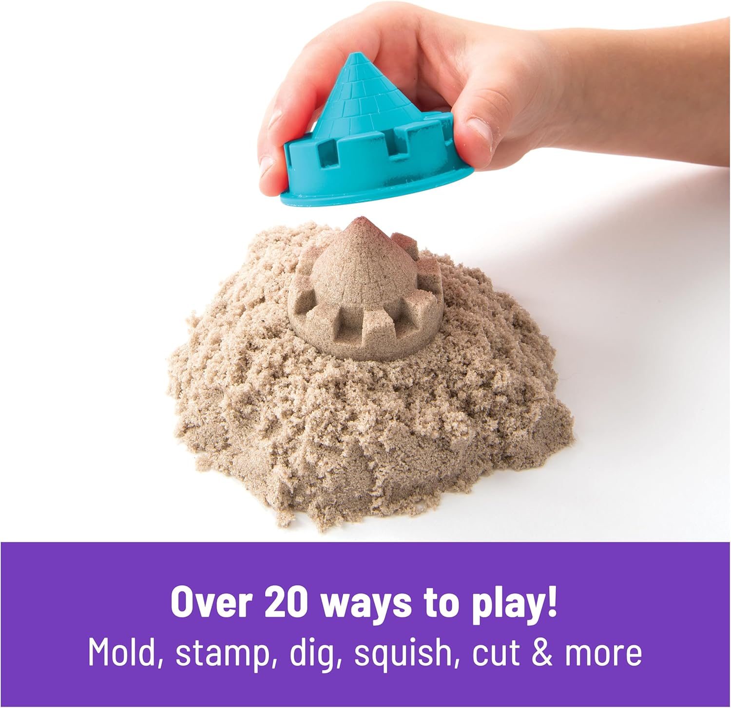 Kinetic Sand, Folding Sand Box with 907g Play Sand, 7 Molds & Tools