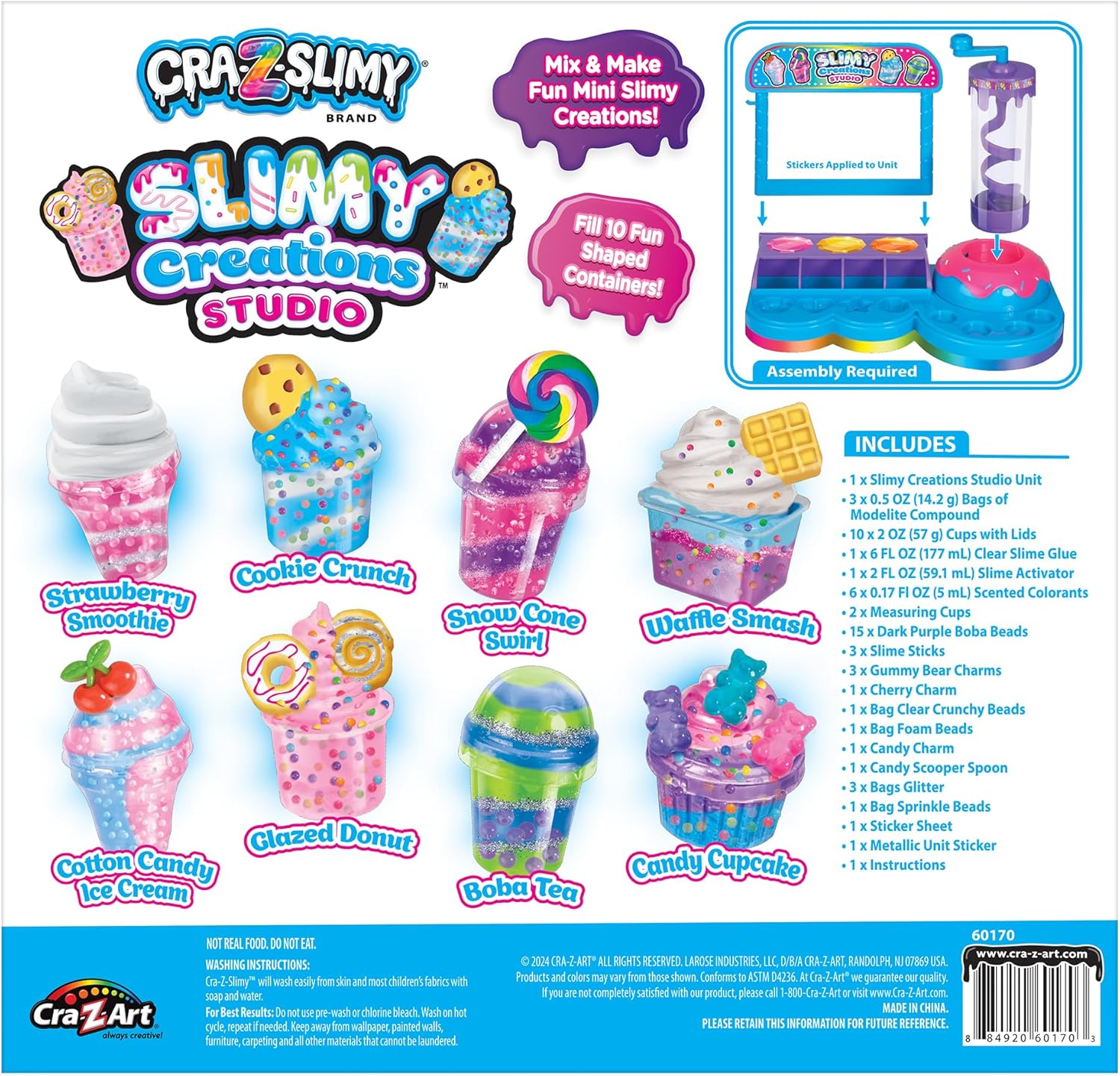 CRA-Z-Slimy Scented Slimy Creations Studio Colorful Slime Studio for Kids Ages 6+