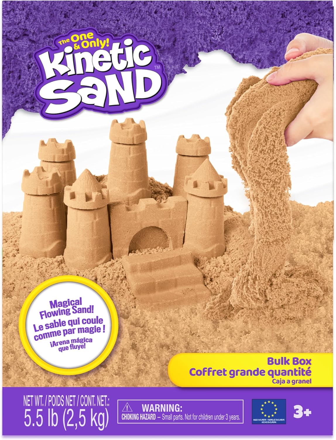 Kinetic Sand, 2,5kg Natural Brown Play Sand, Resealable Bag