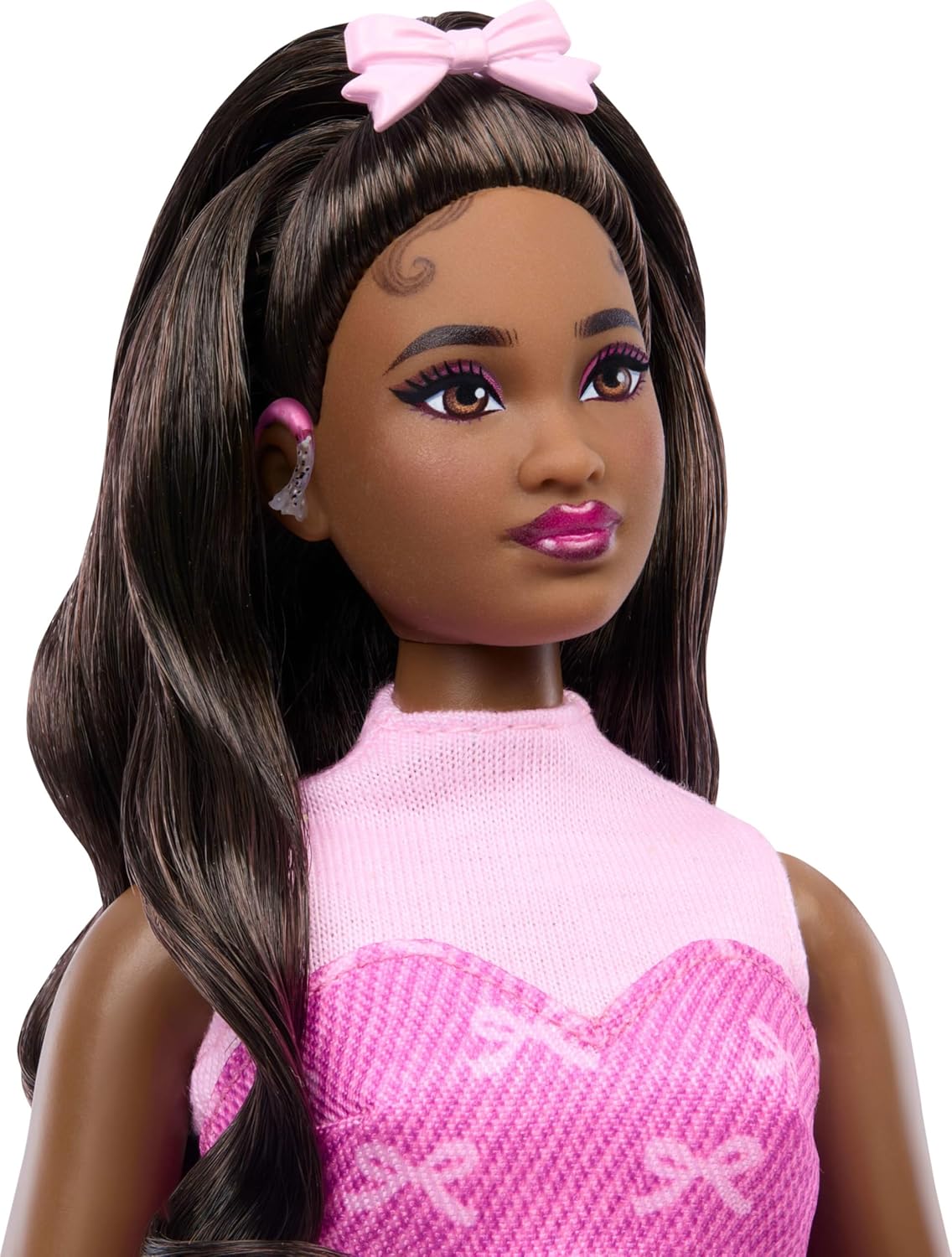 Barbie Deluxe Style Doll in Pink Denim Top and Matching Skirt