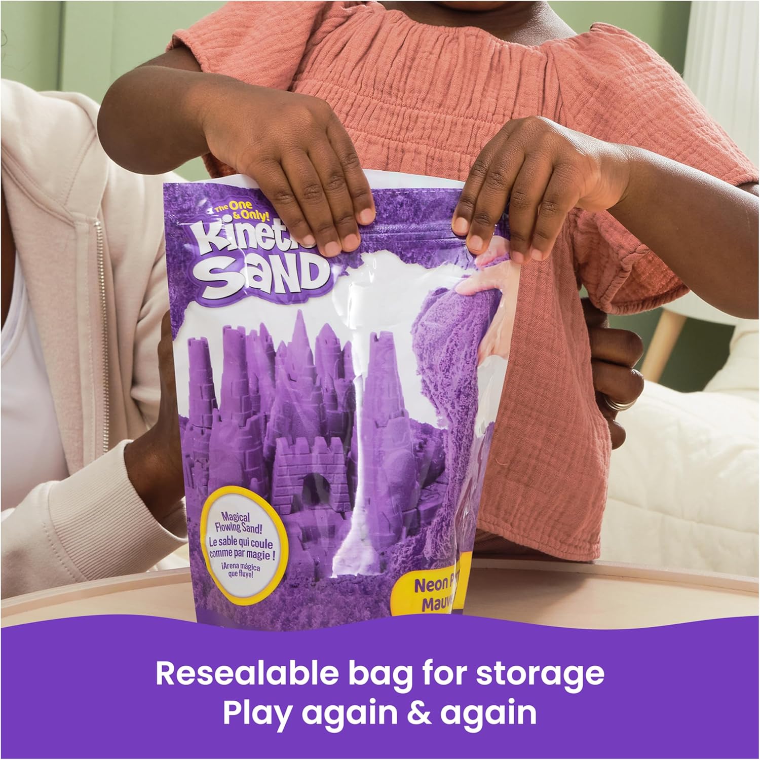 Kinetic Sand, 1,13 kg Purple Play Sand, Resealable Bag