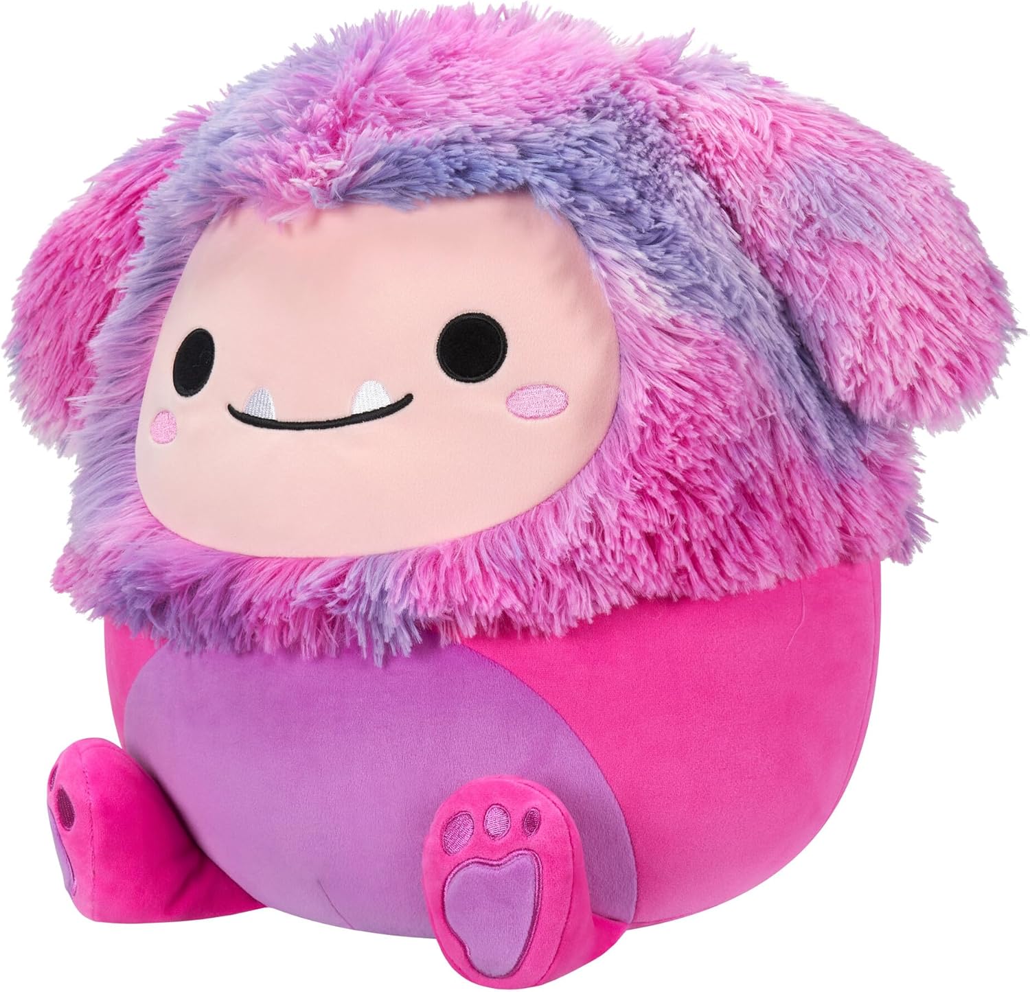 Squishmallows Fuzz-A-Mallows Woxie  the Magenta Bigfoot Plush