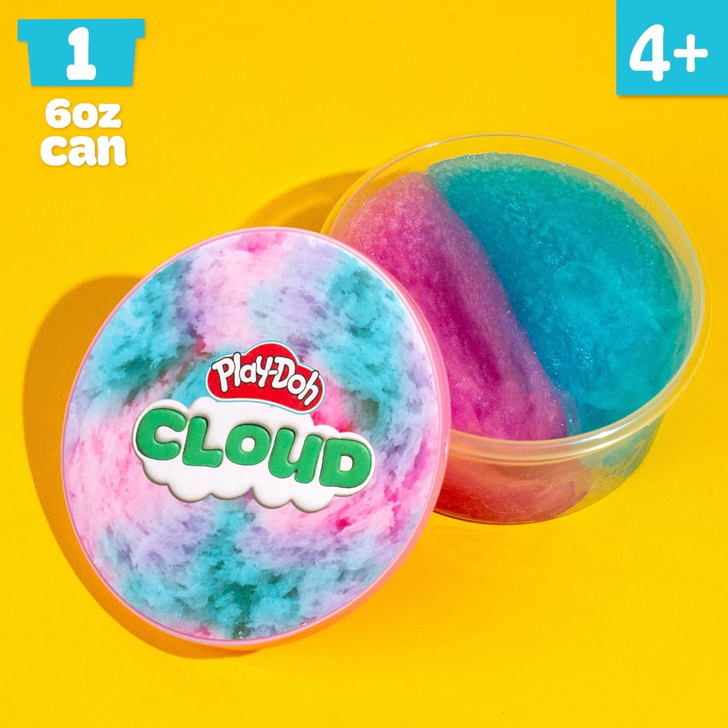 Play-Doh Cloud, Pink & Blue, Cotton Candy Scent, Single Can 170g