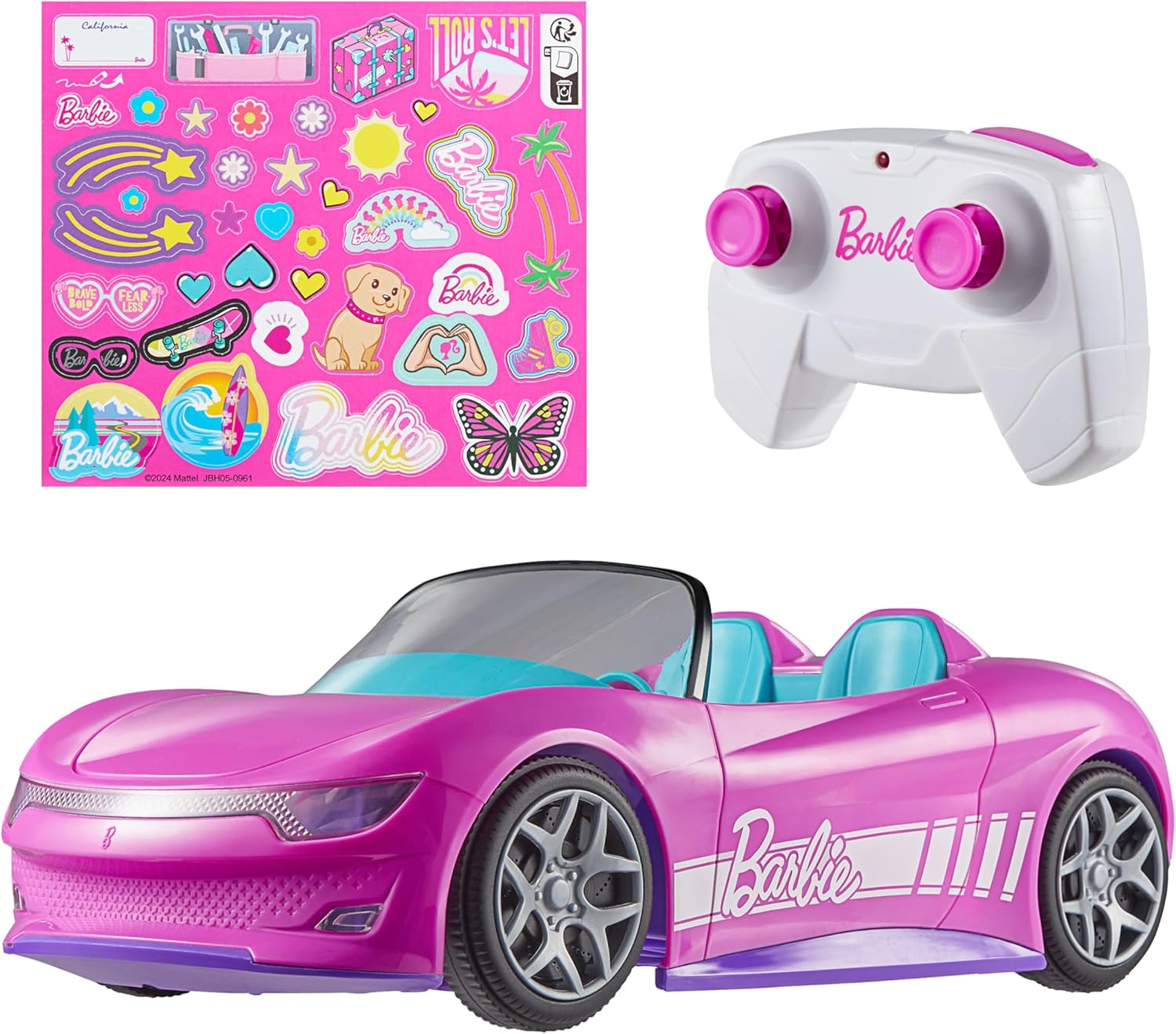Hot Wheels Barbie RC Convertible | Remote-Control Car for Barbie Dolls | Ages 3+