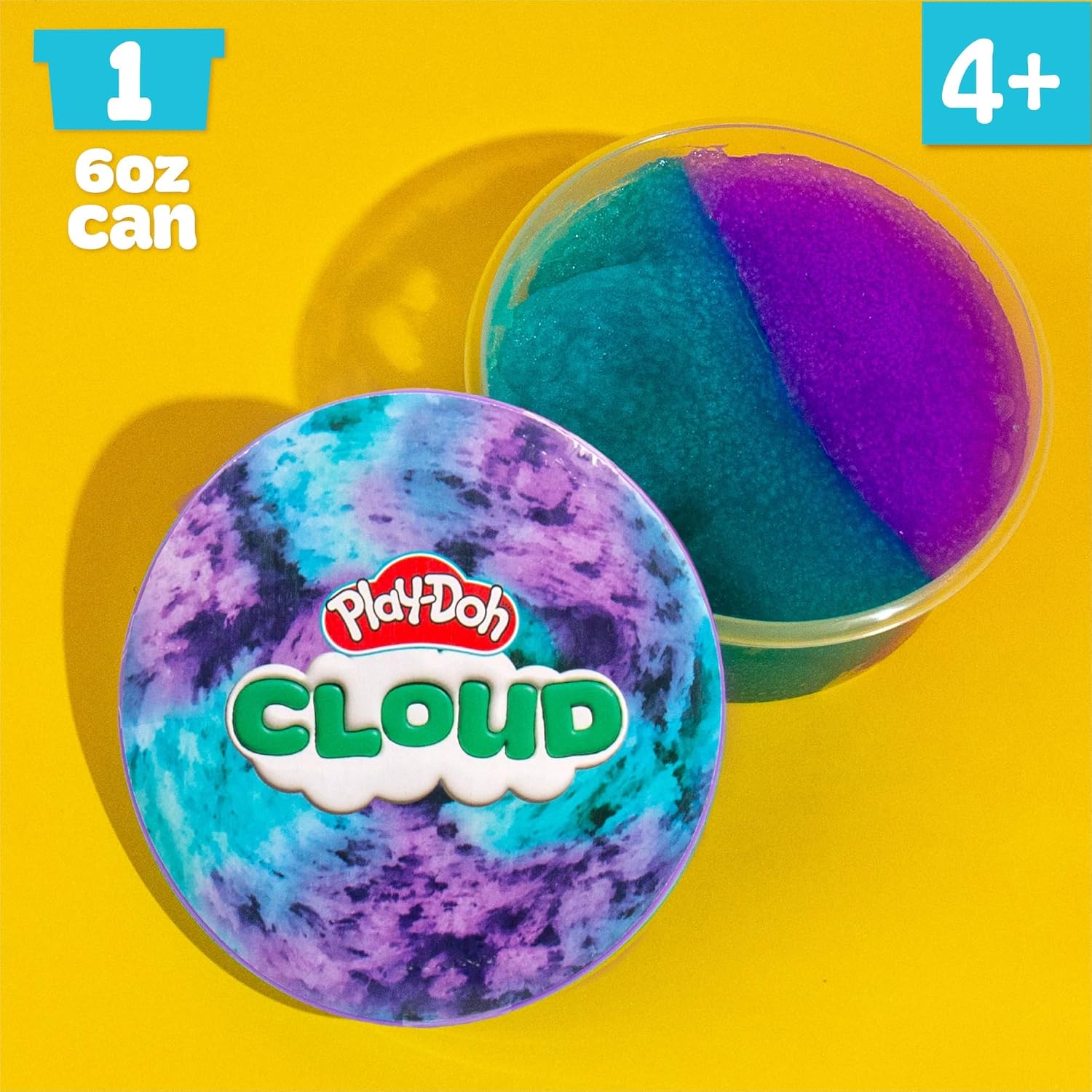Play-Doh Cloud – Purple & Teal Blue Raspberry Scent | 170 g Resealable Can