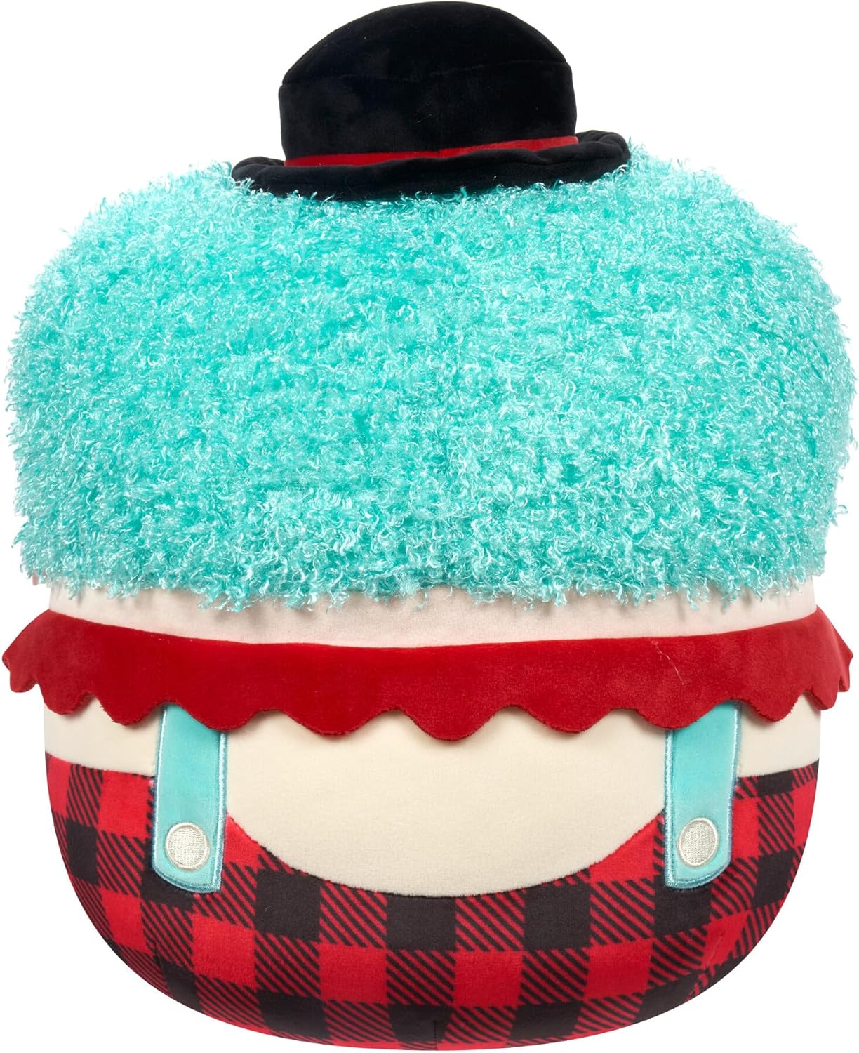 Squishmallows Halloween Ukee Clown with Teal Hair and Black Bowler Hat