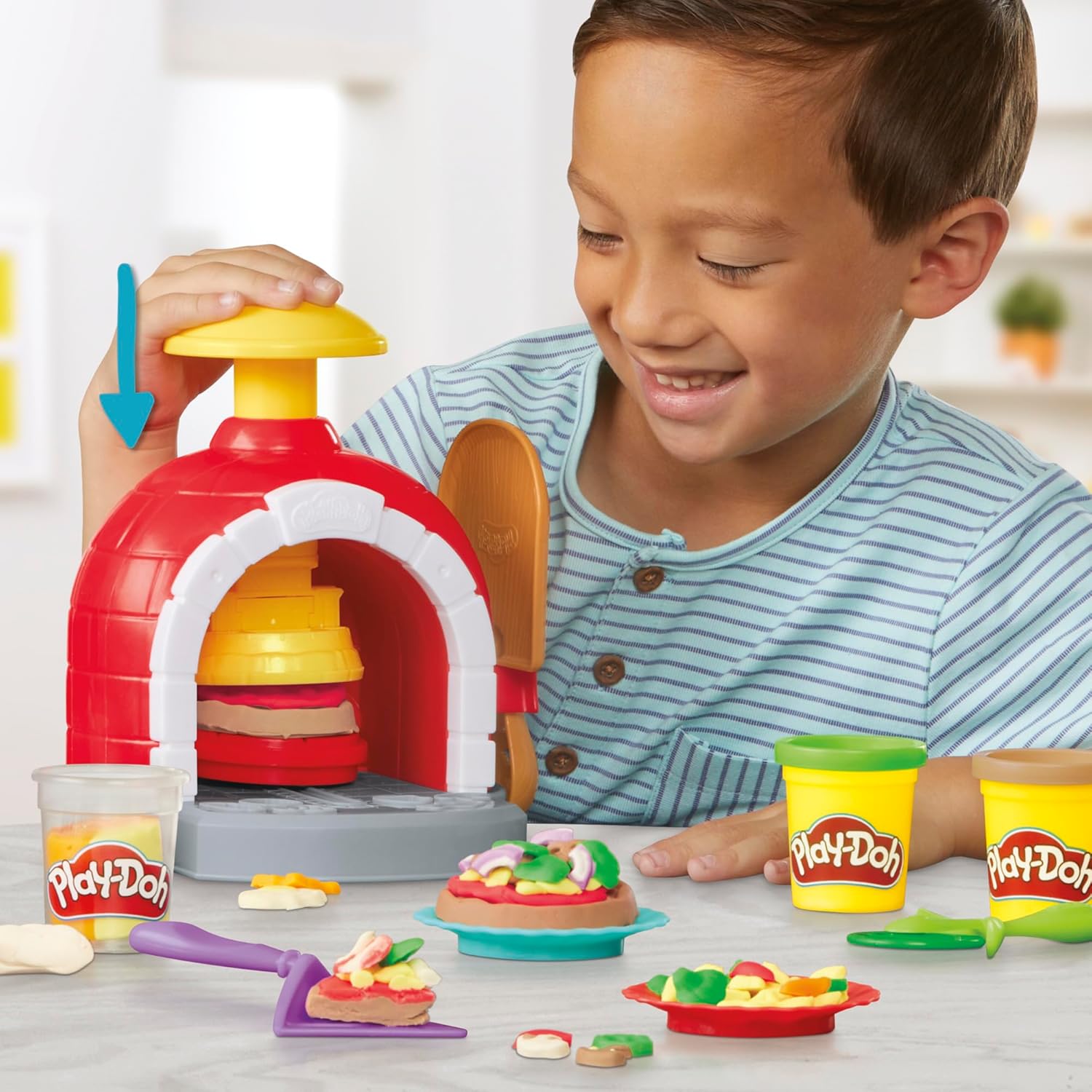 Play-Doh Kitchen Creations Pizzaofen-Spielset | Stellen Sie sich vor, Sie spielen Pizzabäcker | Kunst- und Bastelspielzeug für Kinder ab 3 Jahren