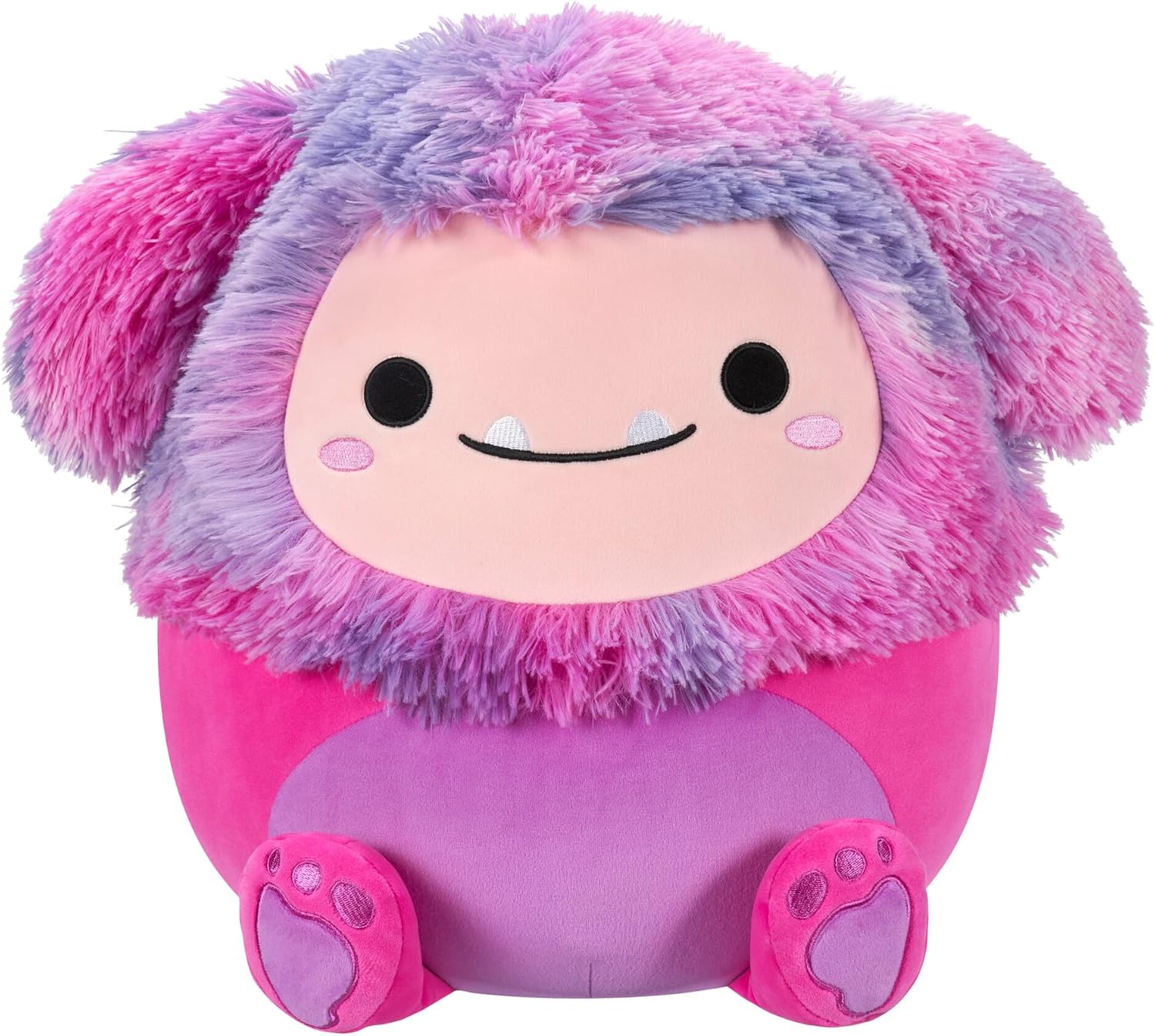 Squishmallows Fuzz-A-Mallows Woxie  the Magenta Bigfoot Plush
