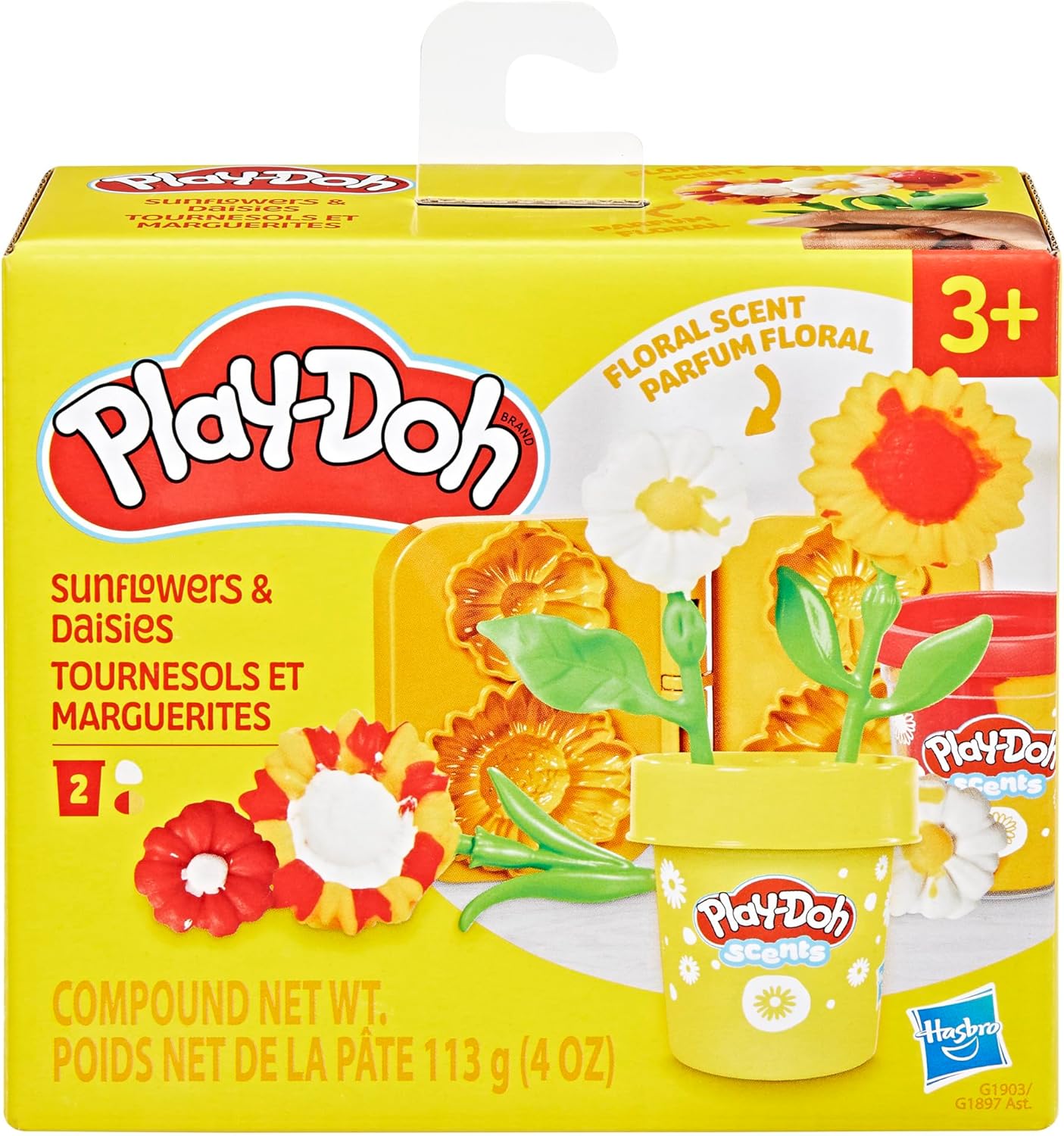 Play-Doh Sunflowers & Daisies Flower Toy | Floral Scented Modeling Compound | Kids Arts & Crafts Kit for Ages 3+