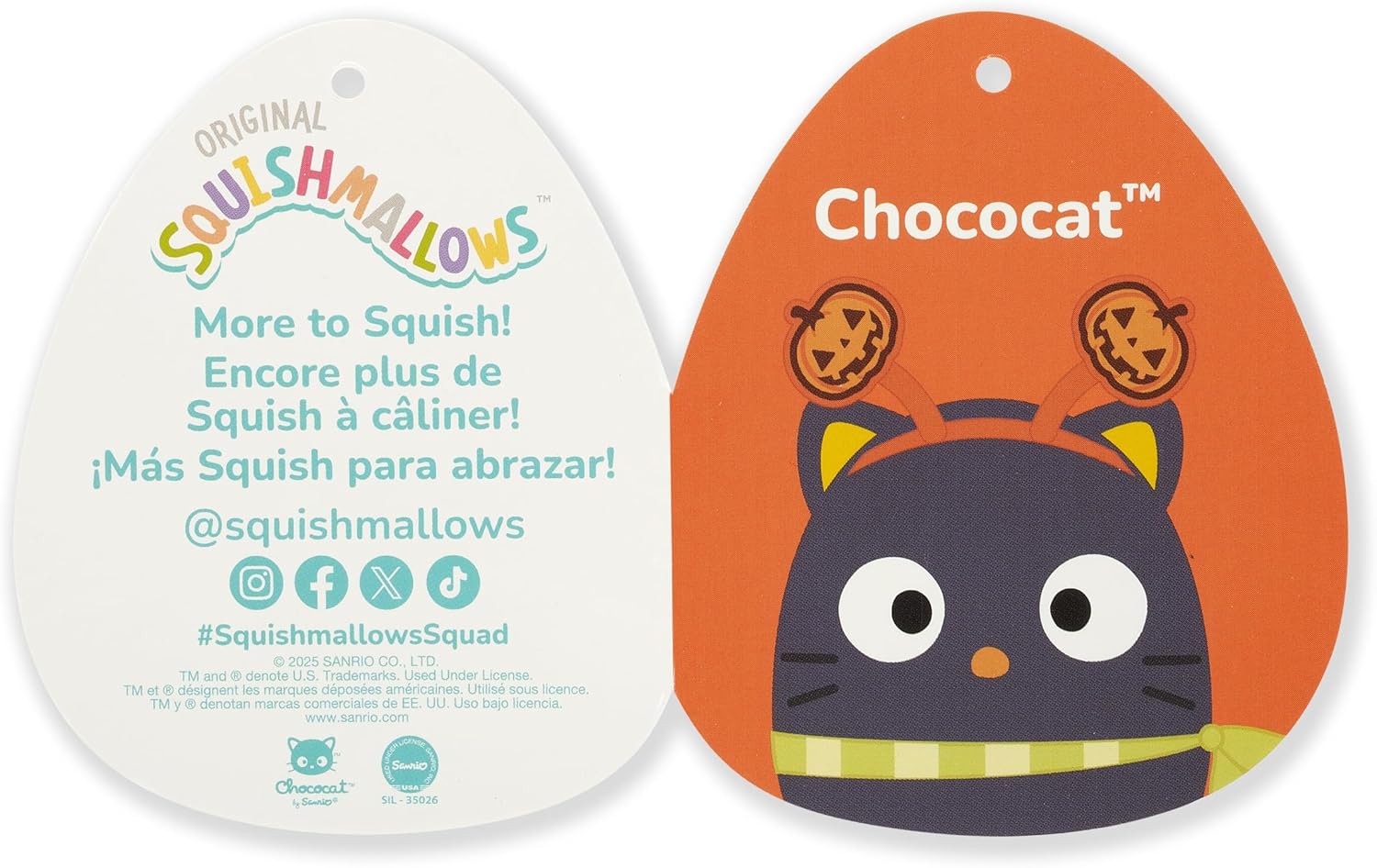 Squishmallows Hello Kitty and Friends Halloween 2025 Chococat