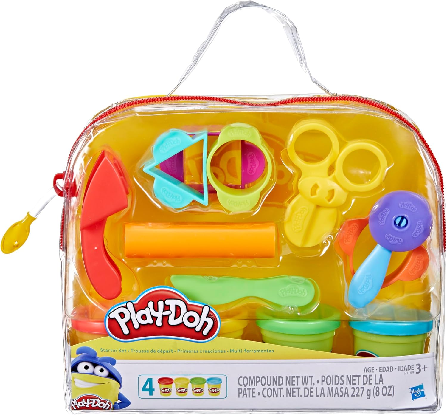 Play-Doh Starter Set 9-Piece Kit with Storage Tote & 4 Cans | Arts & Crafts for Kids Ages 3+