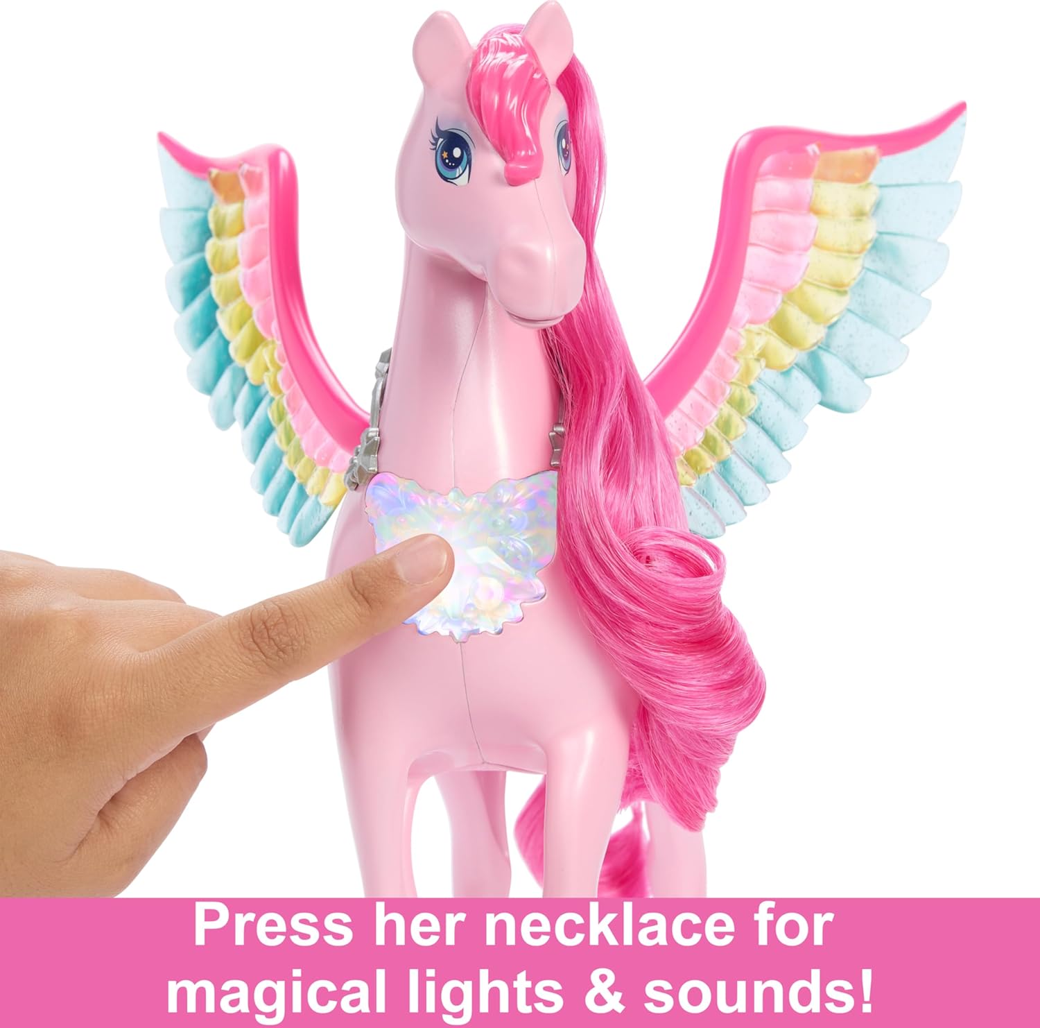 Barbie Pegasus Pink Winged Horse Toy | Inspired by Barbie A Touch of Magic | Ages 3+