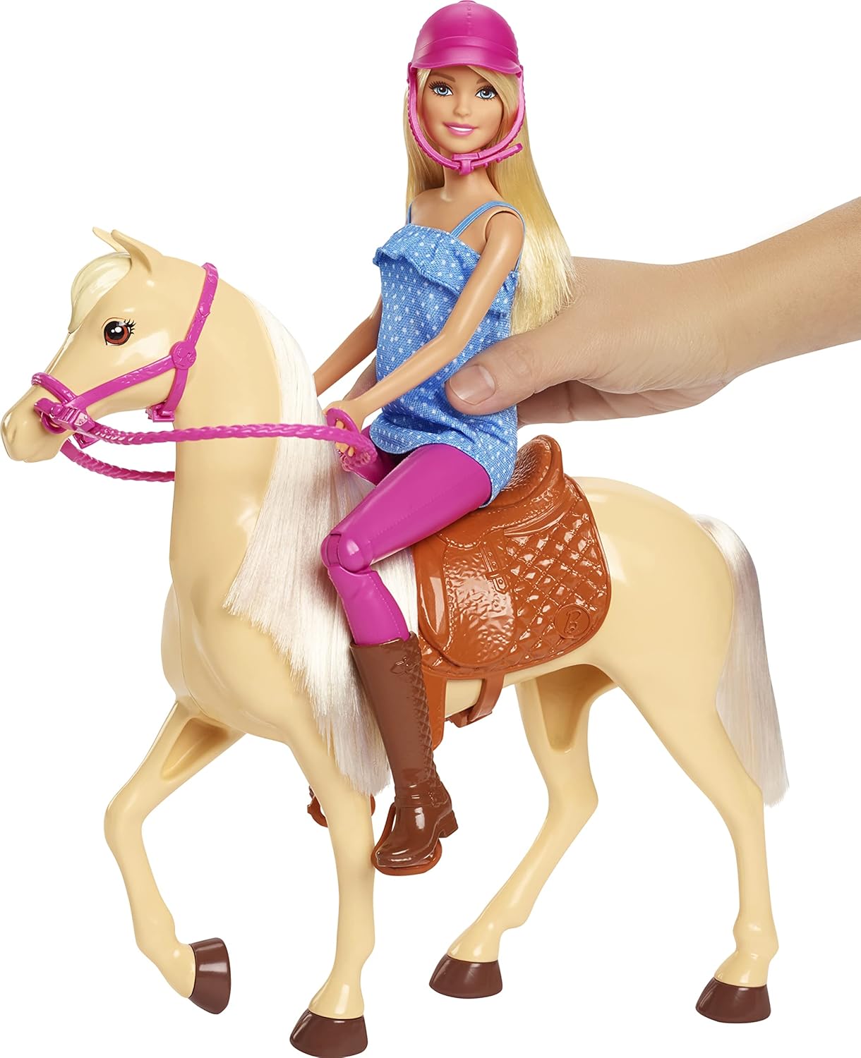 Barbie Doll & Horse Playset | Blonde Rider & Light Brown Horse | Ages 3+
