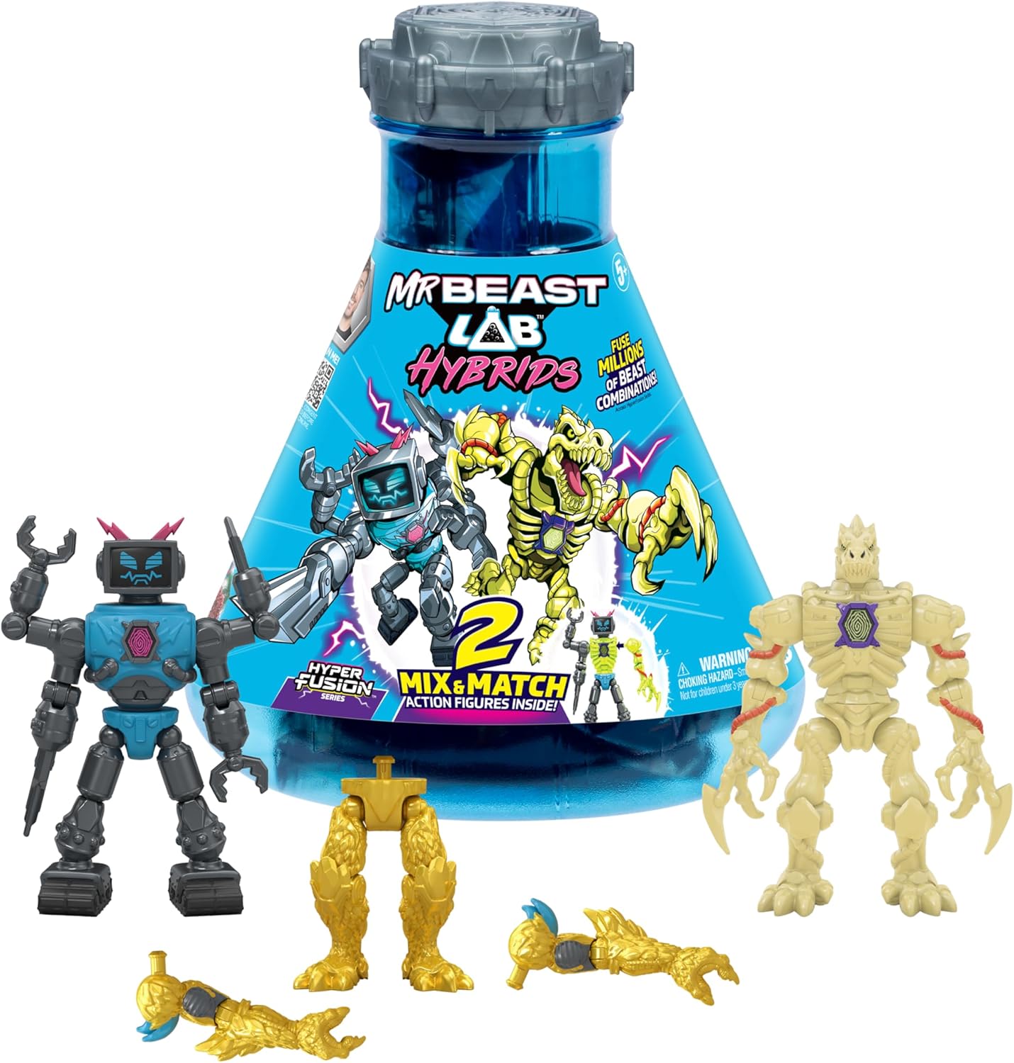 MrBeast Lab Hybrids Multi Pack – Hyper Fusion Series | Create 2 Hybrid Beasts + Parts of the Golden Panther Dragon