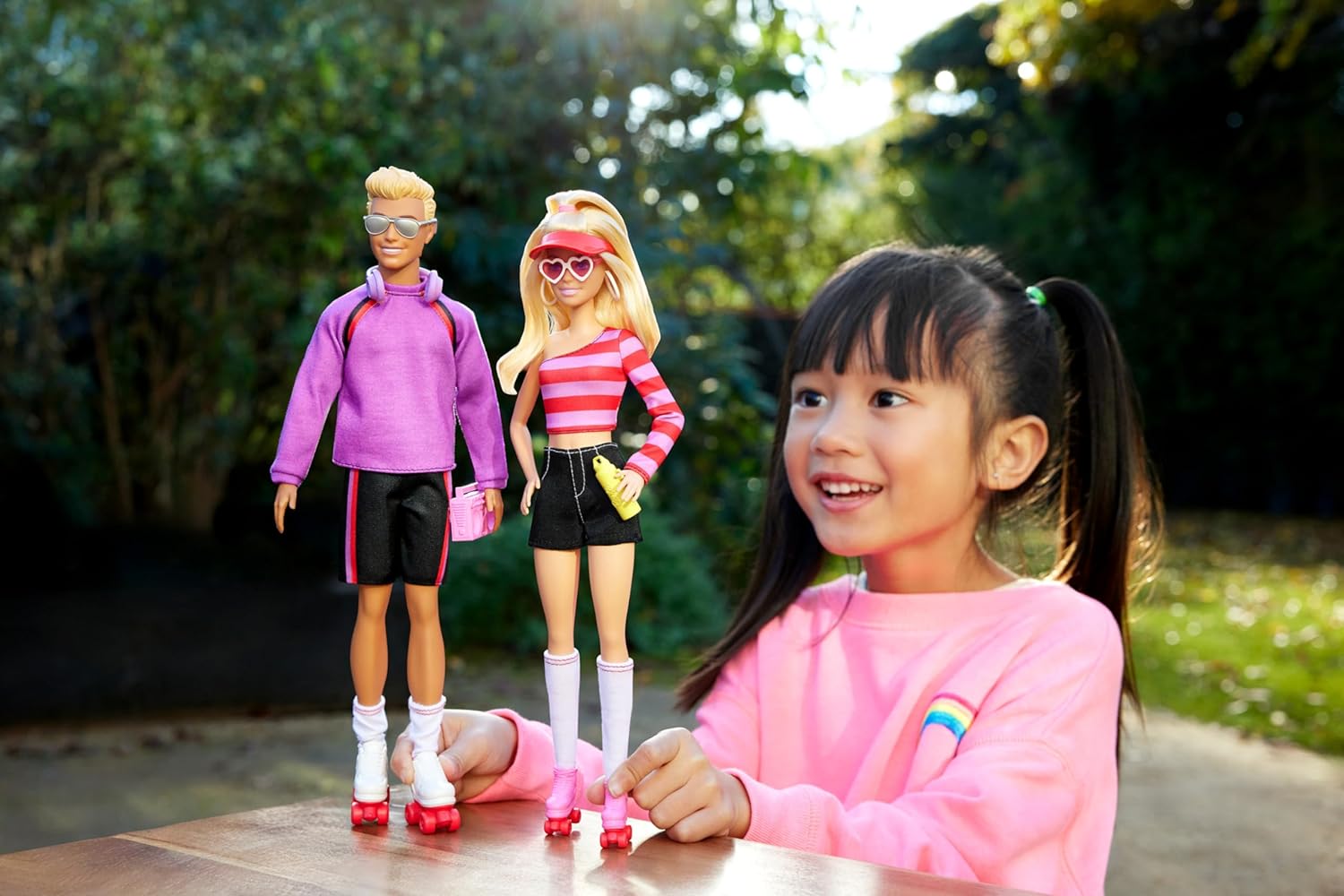 Barbie Fashionistas 2-Doll Roller-Skating Set featuring Barbie and Ken