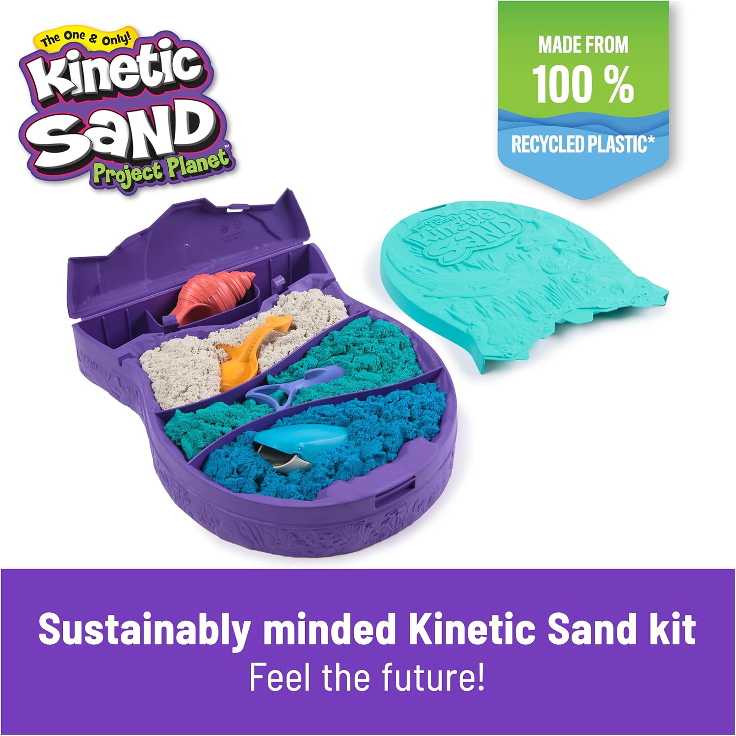 Kinetic Sand, Project Planet Deep Sea with 680g Play Sand & Sea Creature Tools