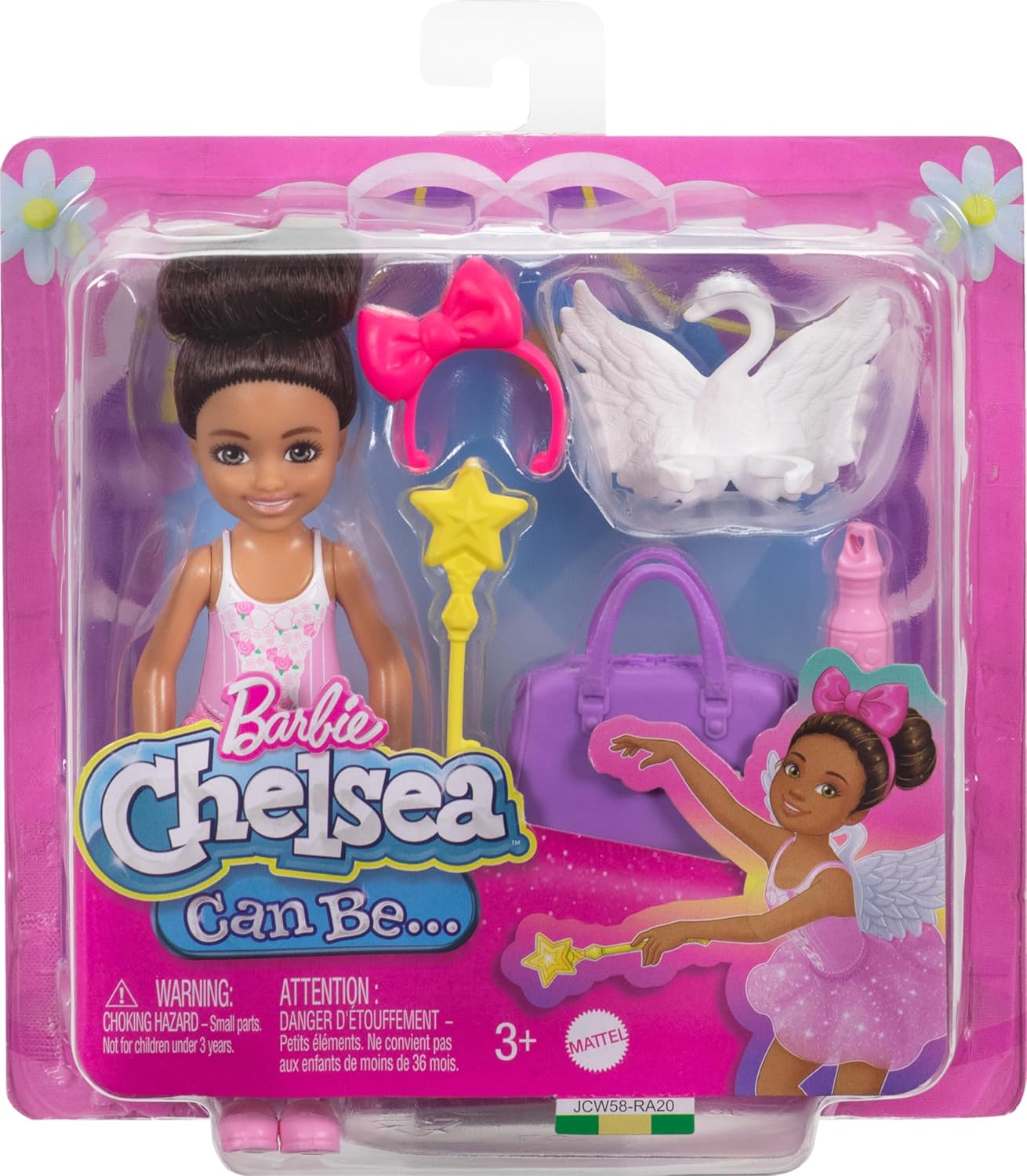 Barbie Chelsea Ballerina Set with Removable Pink Tutu and Ballet Shoes