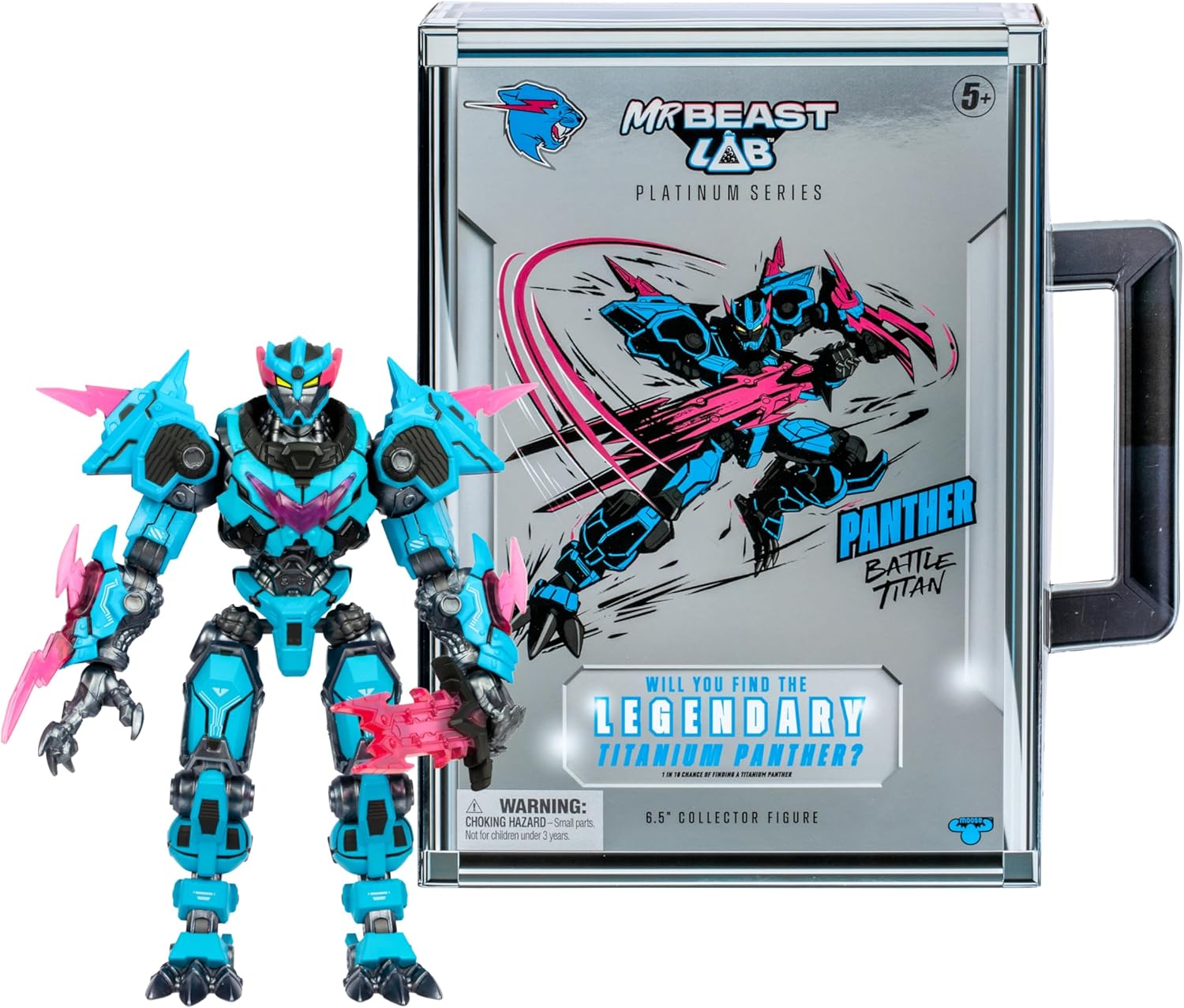 MrBeast Lab – Platinum Series Panther Battle Titan Collector Figure