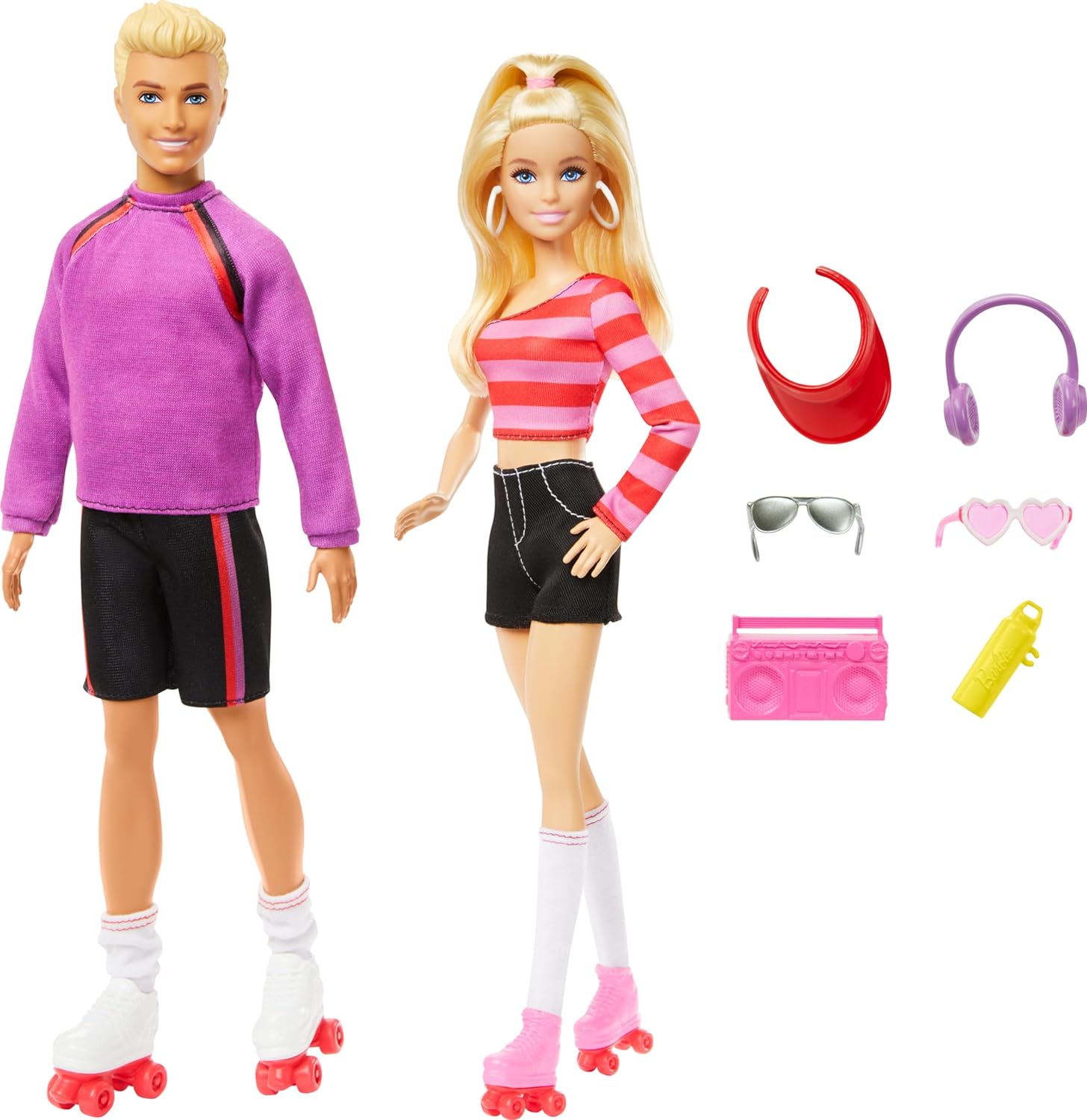 Barbie Fashionistas 2-Doll Roller-Skating Set featuring Barbie and Ken