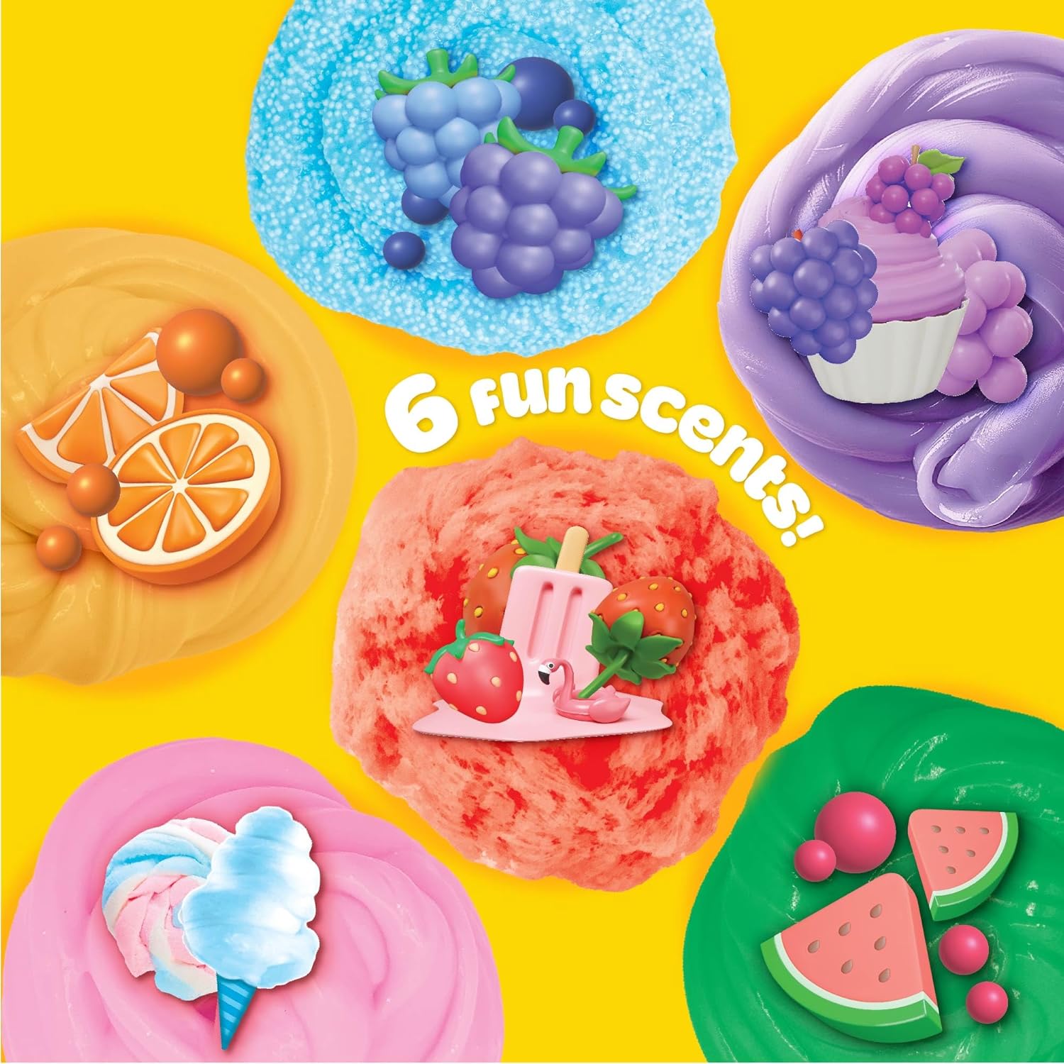 Play-Doh 6 verschiedene Mischungen-Paket | Super Stretch, Schaum, Butter und Wolke | Duftendes Sinnesspielzeug für Kinder ab 3 Jahren