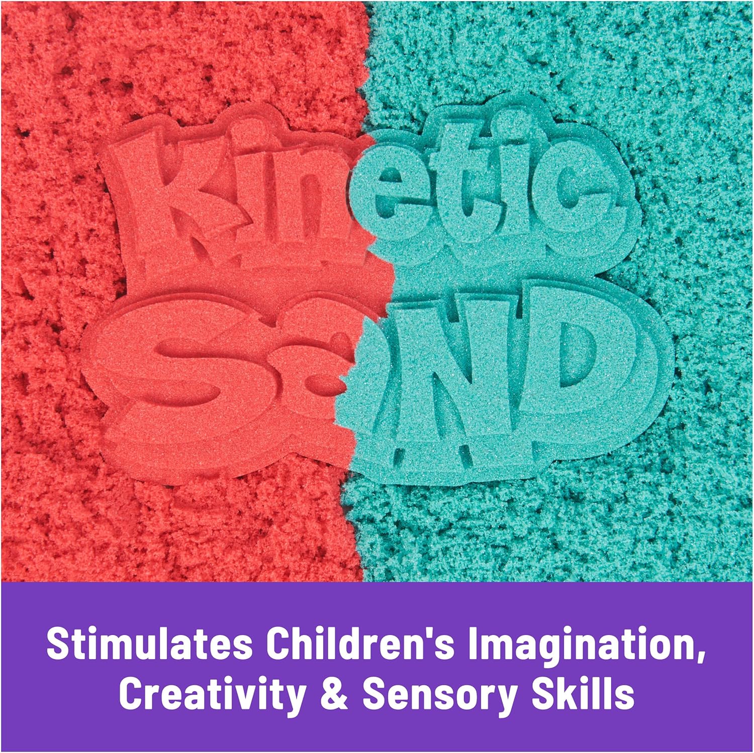 Kinetic Sand Mold n’ Flow with 700g  Red & Teal Play Sand