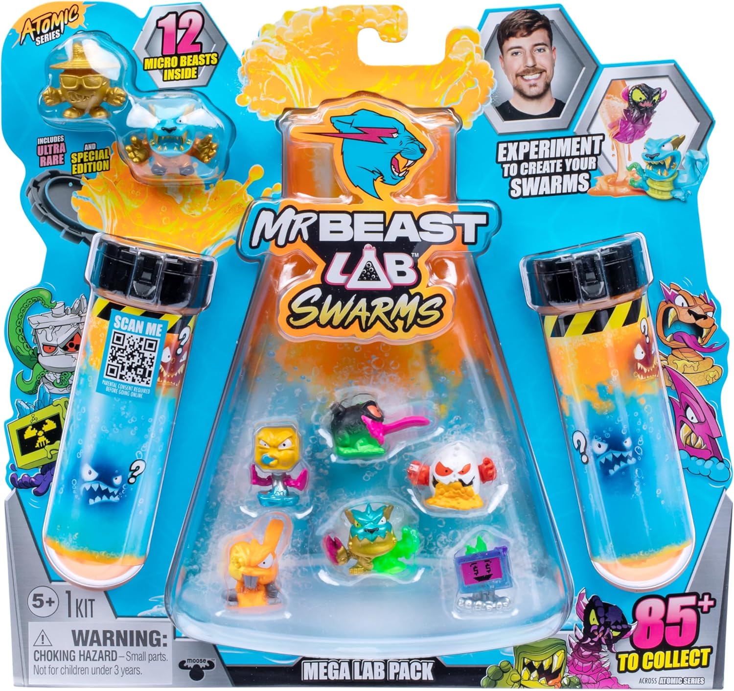 MrBeast Lab Swarms Atomic Series 12 Pack – Panther Claws Edition | Mix, Shake & Unleash the Chaos!
