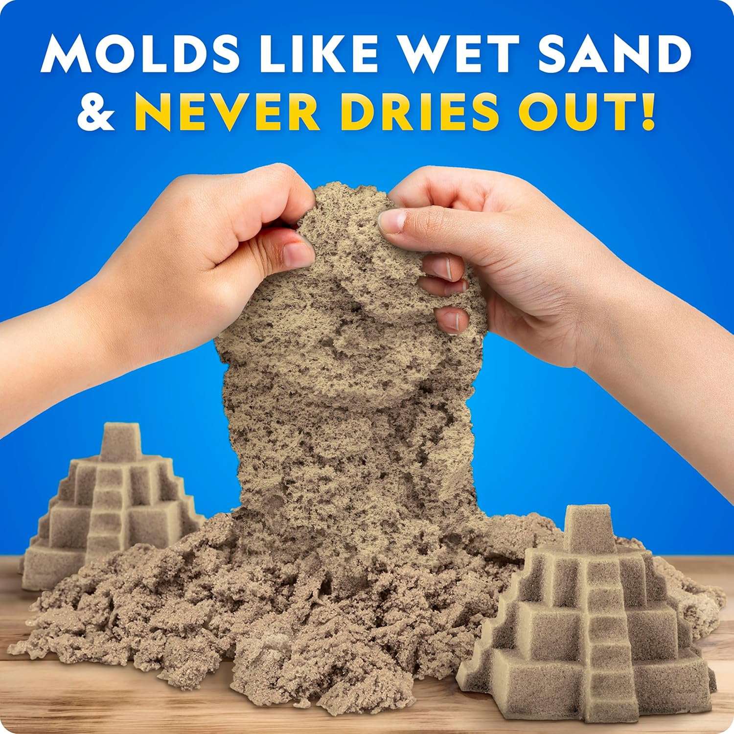 National Geographic Moon Sand - 5.44  kg with Castle Molds (Natural)