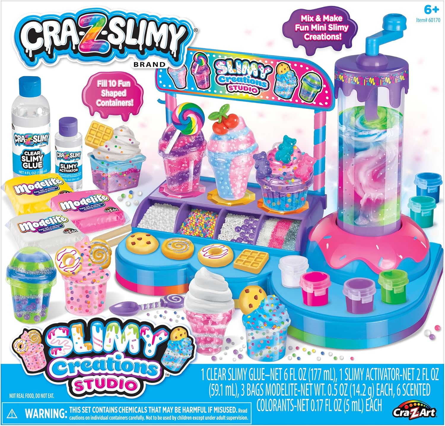 CRA-Z-Slimy Scented Slimy Creations Studio Colorful Slime Studio for Kids Ages 6+