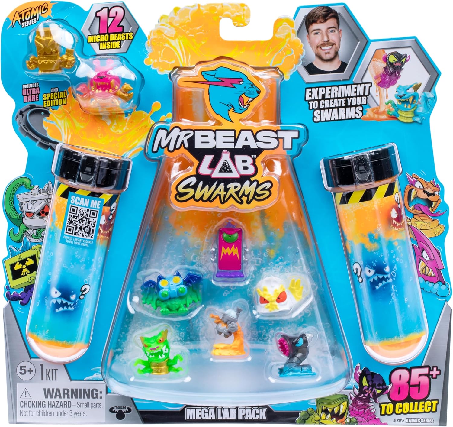 MrBeast Lab Swarms Atomic Series 12 Pack – Crab Cat Edition | Mix, Shake & Reveal the Chaos!
