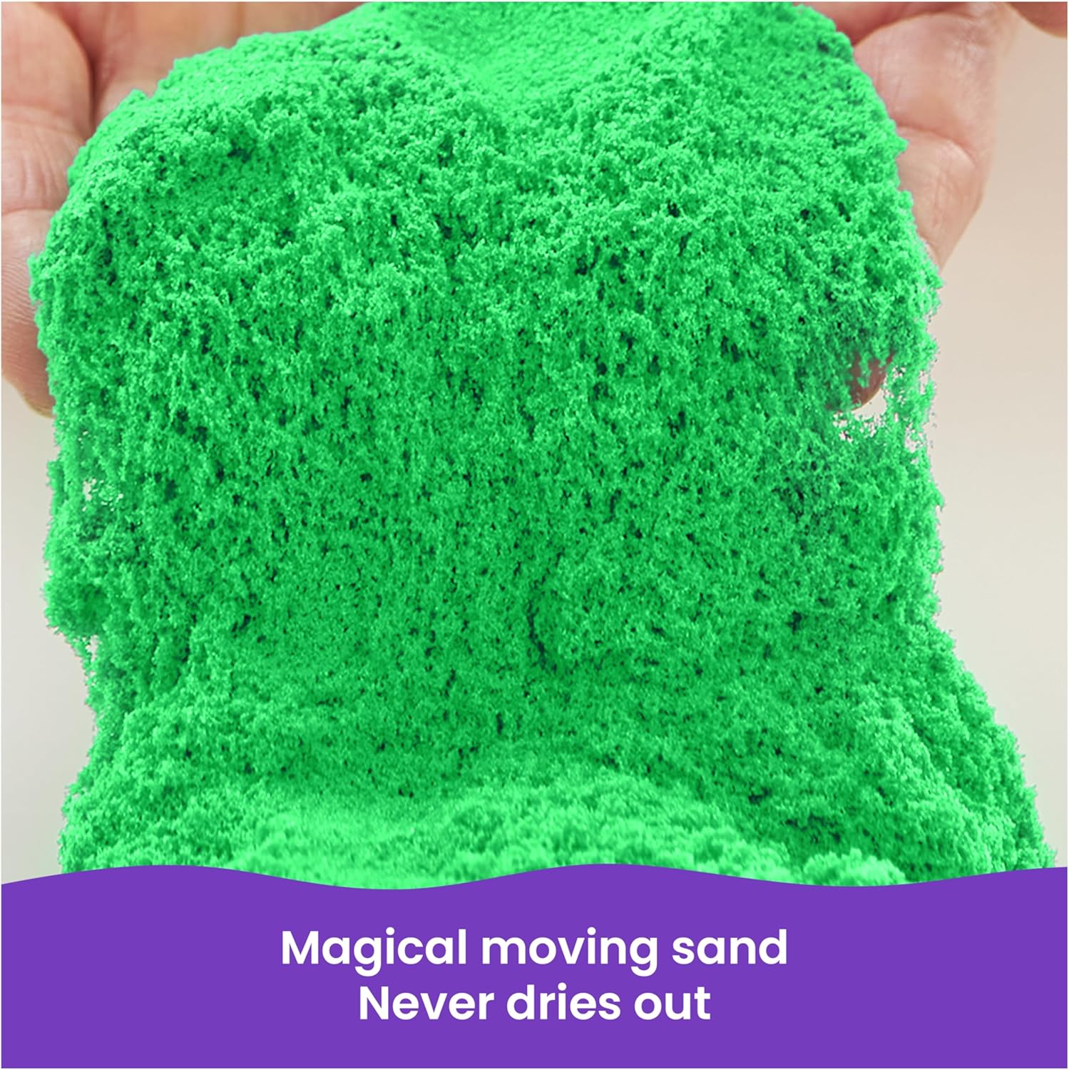Kinetic Sand, 1,13 kg Green Play Sand, Resealable Bag
