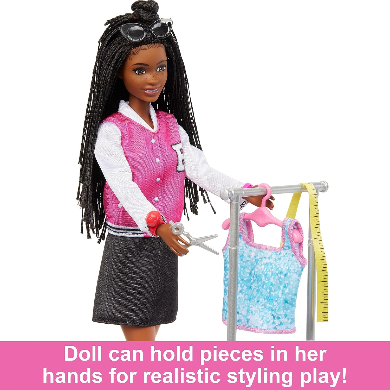 Barbie Brooklyn Doll with Garment Rack, Top, Fashion Pieces, Puppy & More