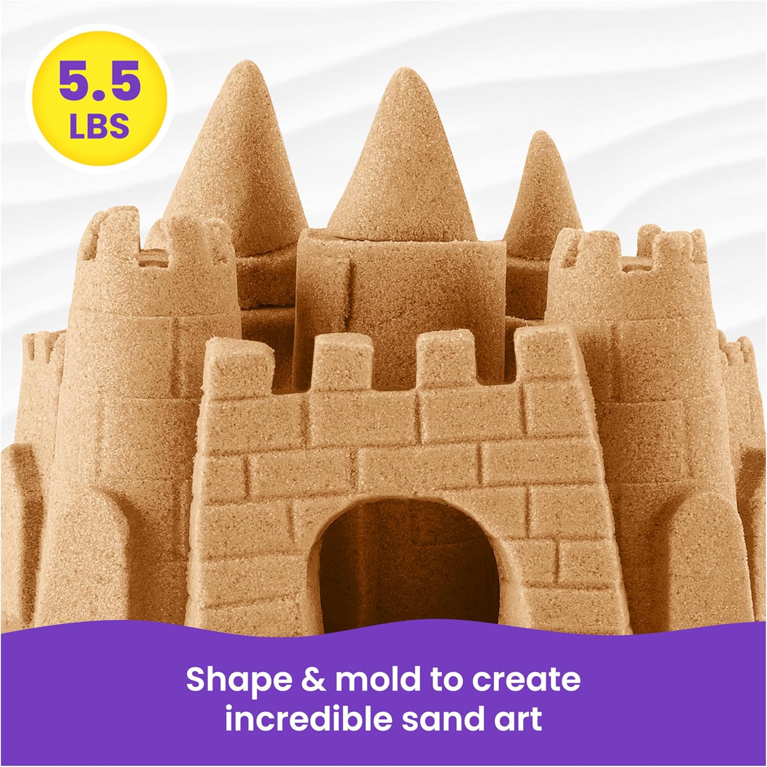 Kinetic Sand, 2,5kg Natural Brown Play Sand, Resealable Bag