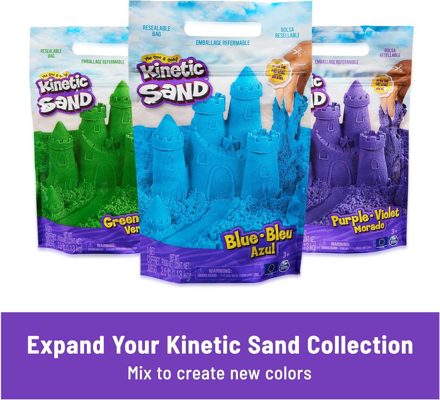 Kinetic Sand, Ultimate Sandisfying Set with 907g Play Sand (Pink, Yellow & Teal), 10 Tools & Molds-21,99