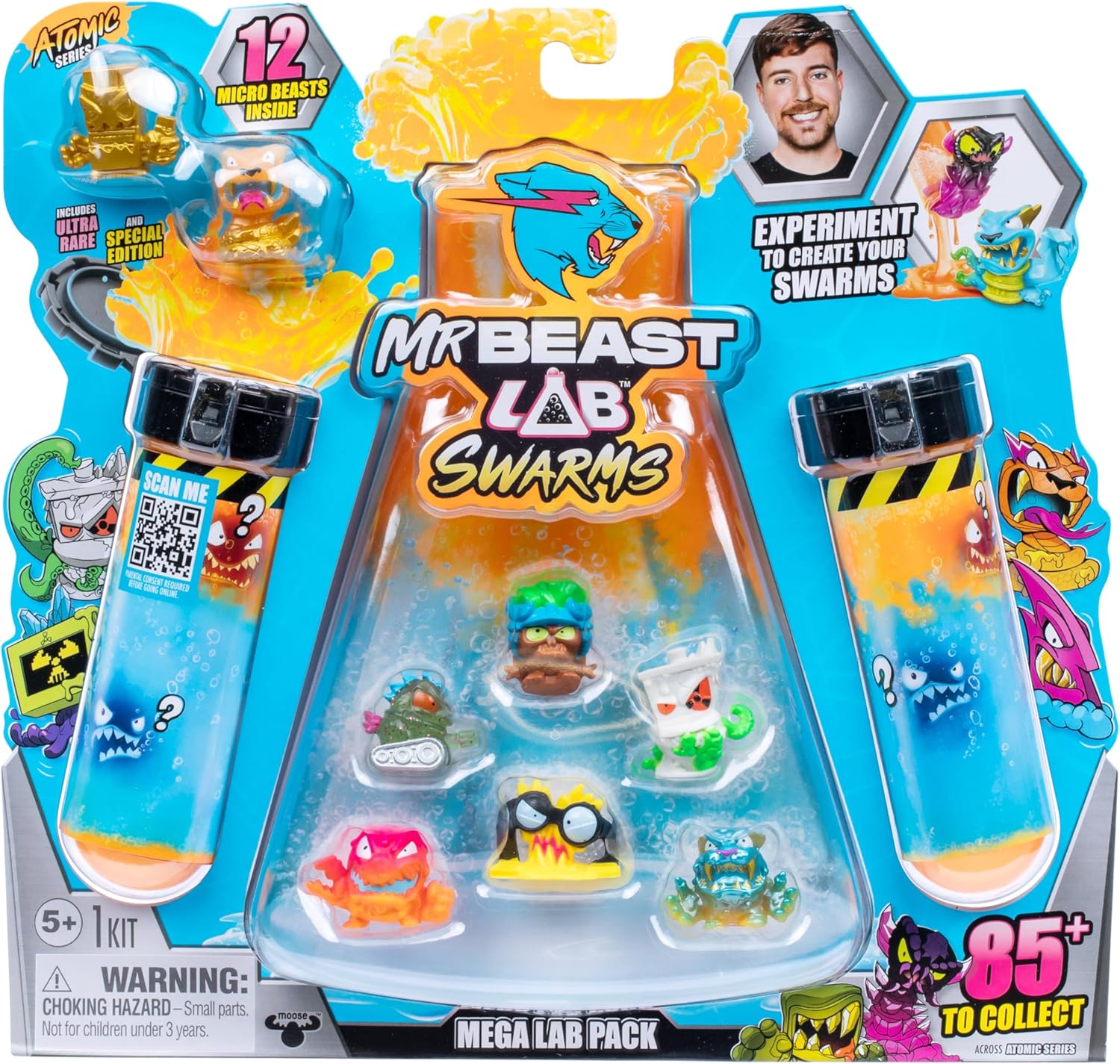 MrBeast Lab Swarms Atomic Series 12 Pack – Python Panther Edition | Mix, Shake & Unleash 12 Micro Beasts!