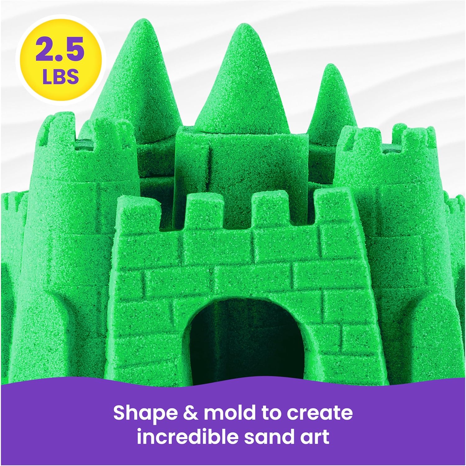 Kinetic Sand, 1,13 kg Green Play Sand, Resealable Bag