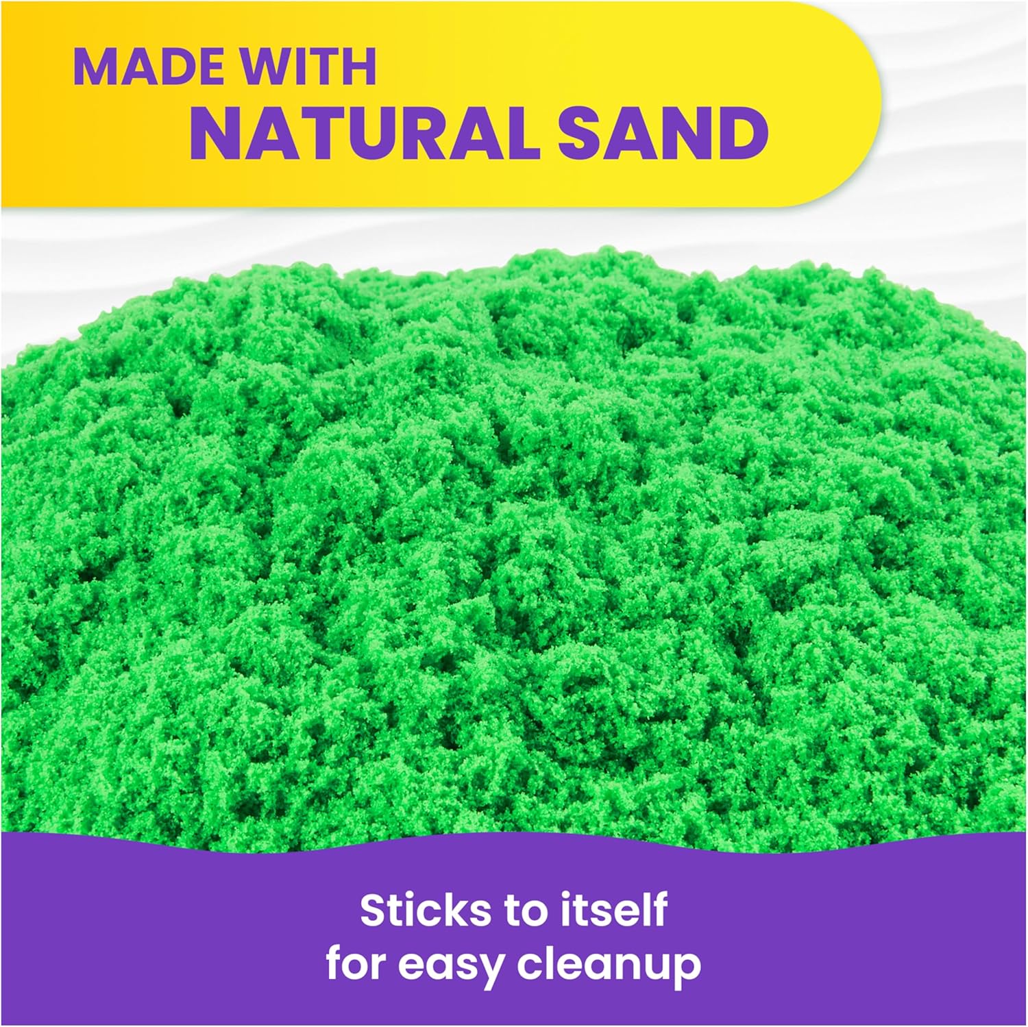 Kinetic Sand, 1,13 kg Green Play Sand, Resealable Bag