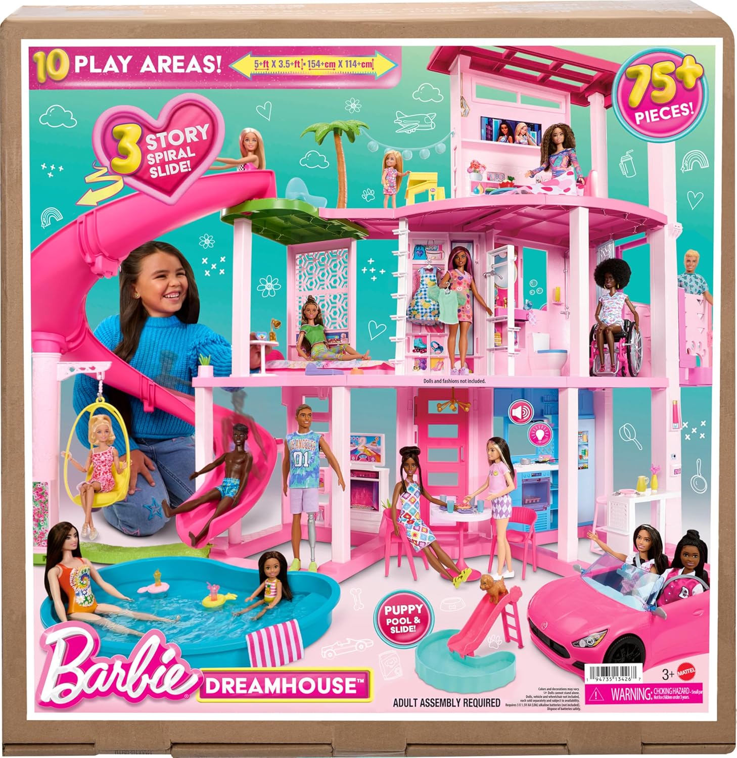Barbie Dreamhouse XL – Pool Party Dollhouse with 75+ Accessories