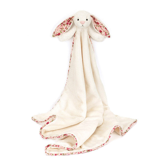 Jellycat Blossom Cream Bunny ‘Berry’ Blankie