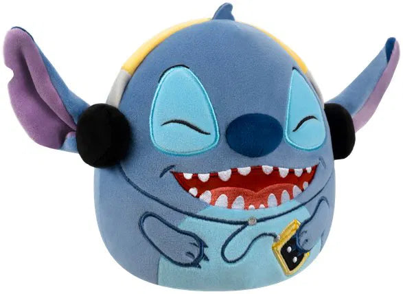 Squishmallows Disney Stitch with headphones